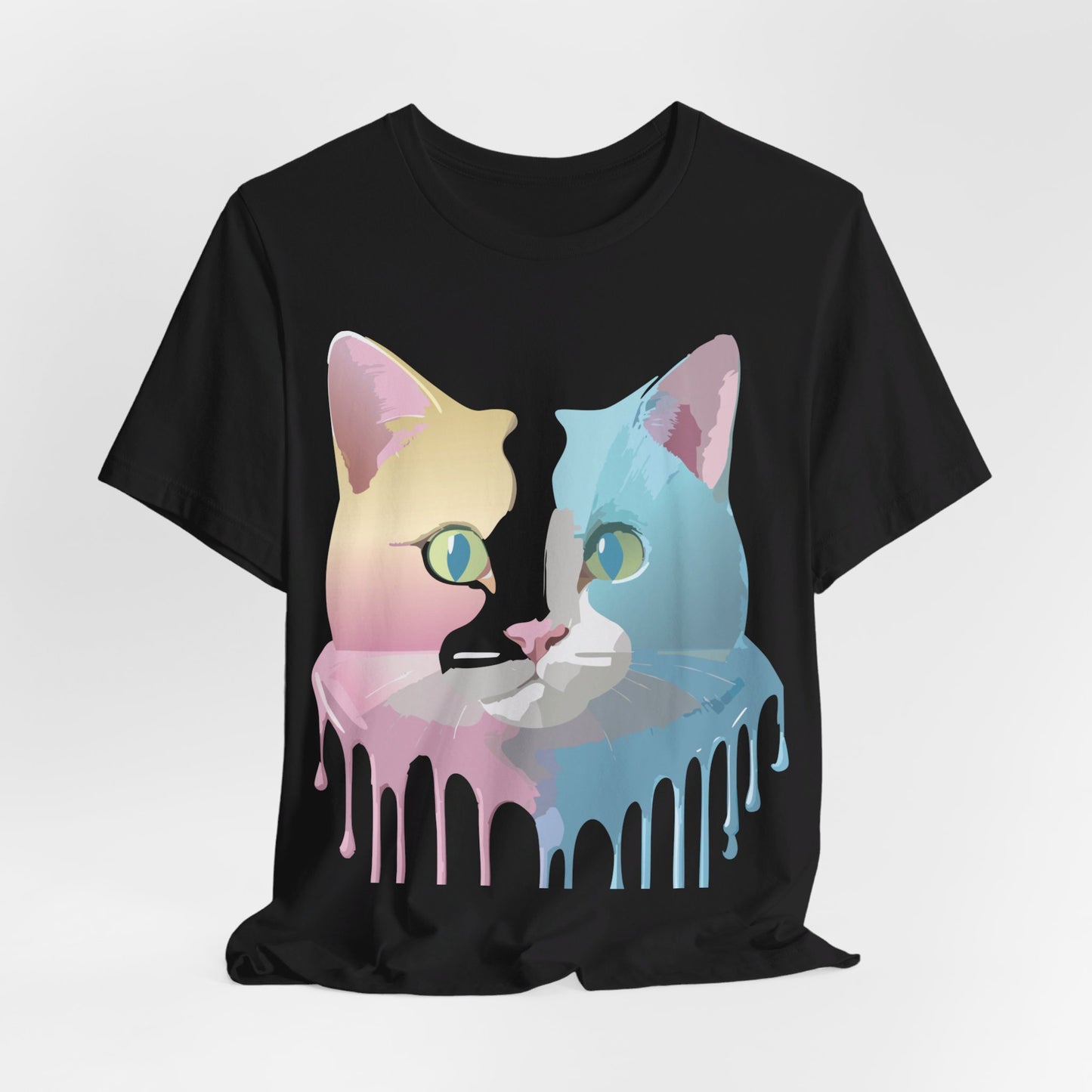 Natural Cotton Tee Shirt with Cat Printify