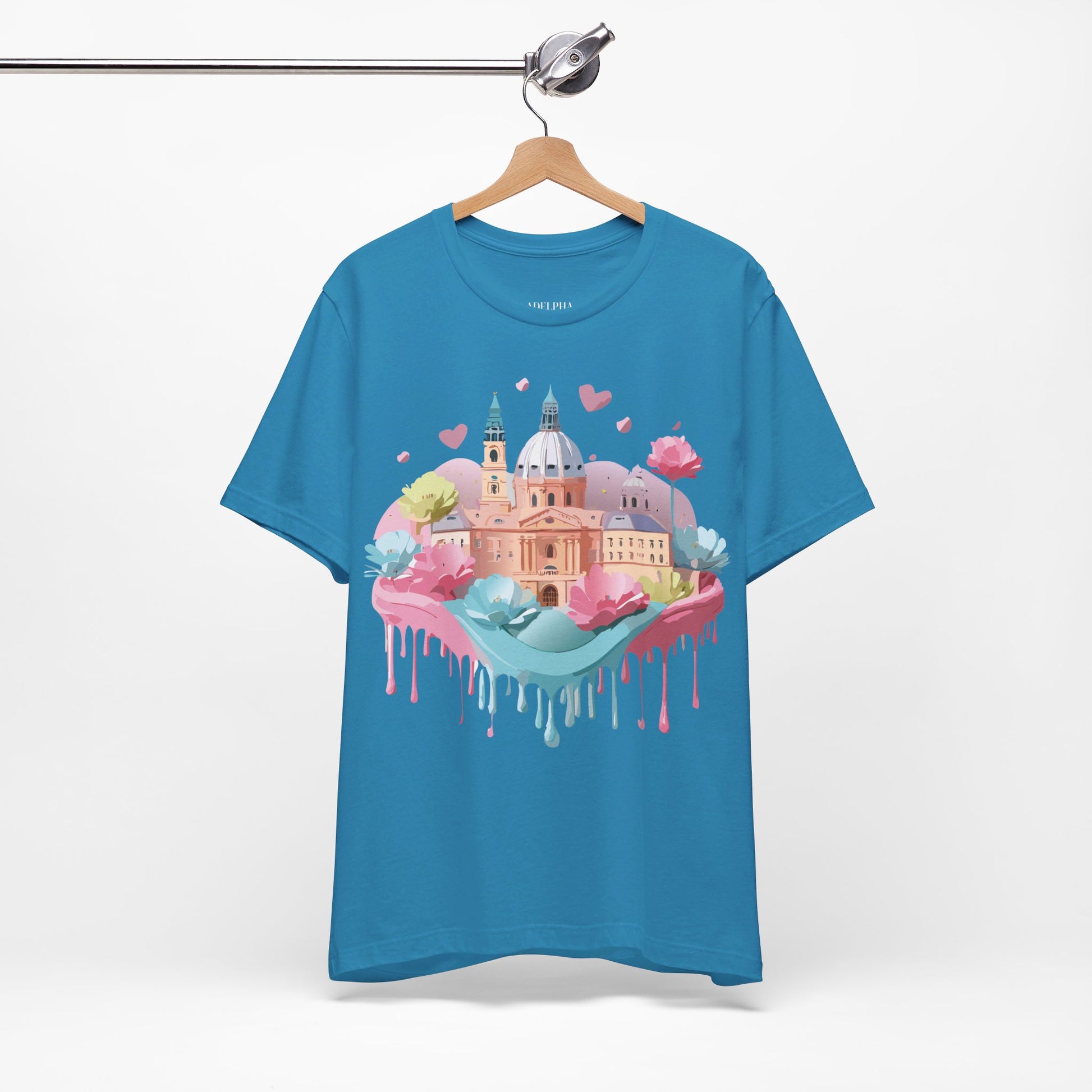 Natural Cotton Tee Shirt - Beautiful Places Collection - Prague Printify