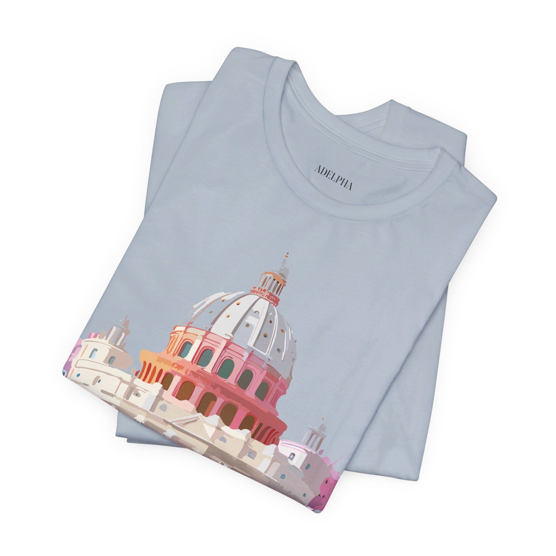 Natural Cotton Tee Shirt - Beautiful Places Collection - Rome Printify