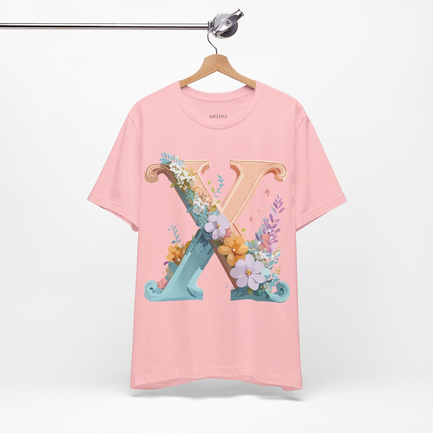 Natural Cotton Tee Shirt - Letters Collection - X Printify