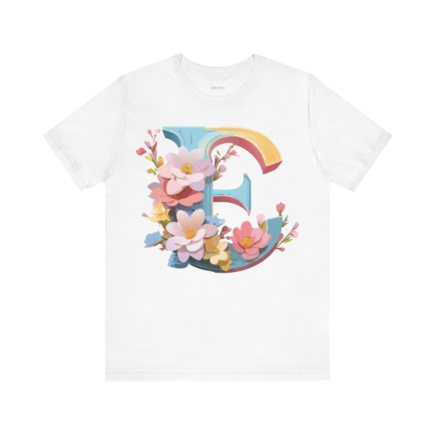 Natural Cotton Tee Shirt - Letters Collection - E Printify