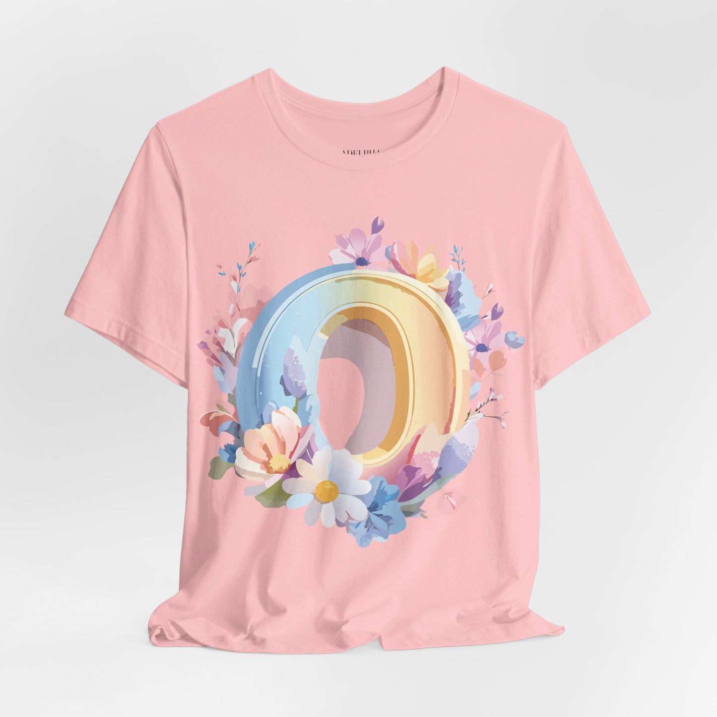 Natural Cotton Tee Shirt - Letters Collection - O Printify