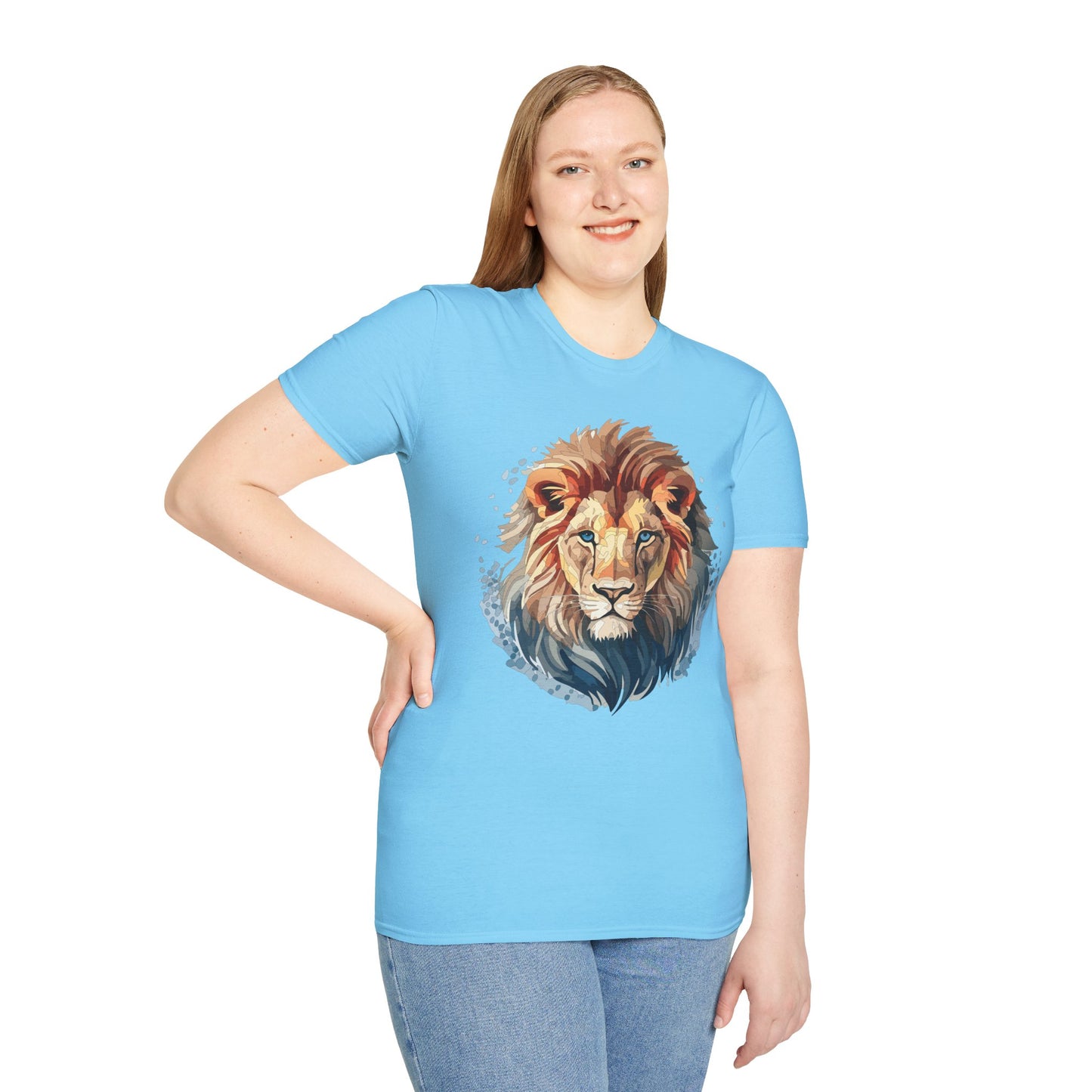 Lion Shirt, Shirt with Lion, Floral Lion Tee, Shirt with Animals