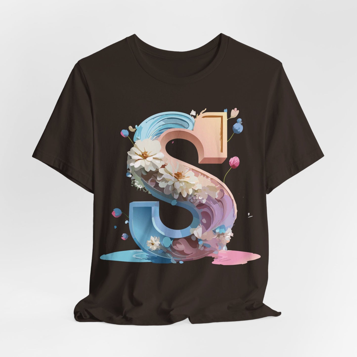 Natural Cotton Tee Shirt - Letters Collection - S Printify