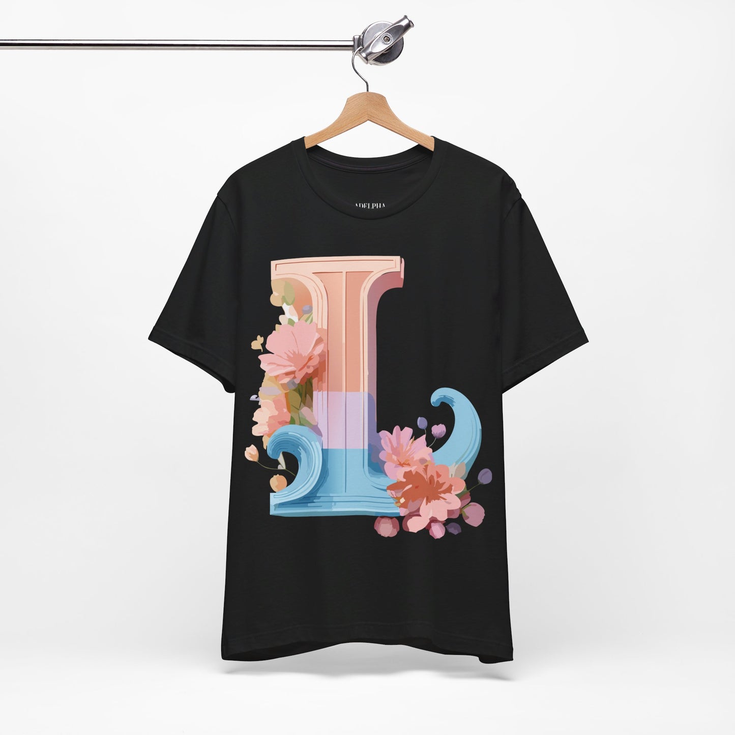 Natural Cotton Tee Shirt - Letters Collection - L Printify