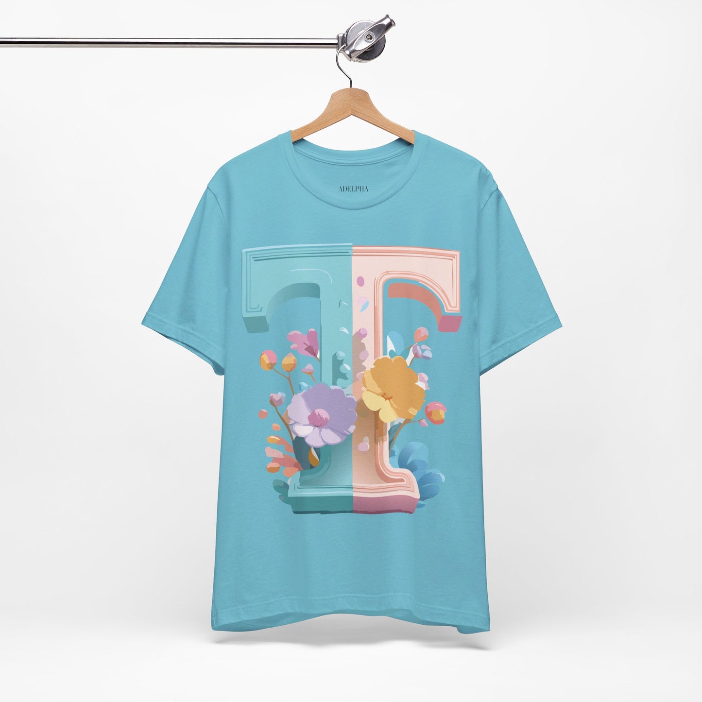 Natural Cotton Tee Shirt - Letters Collection - T Printify