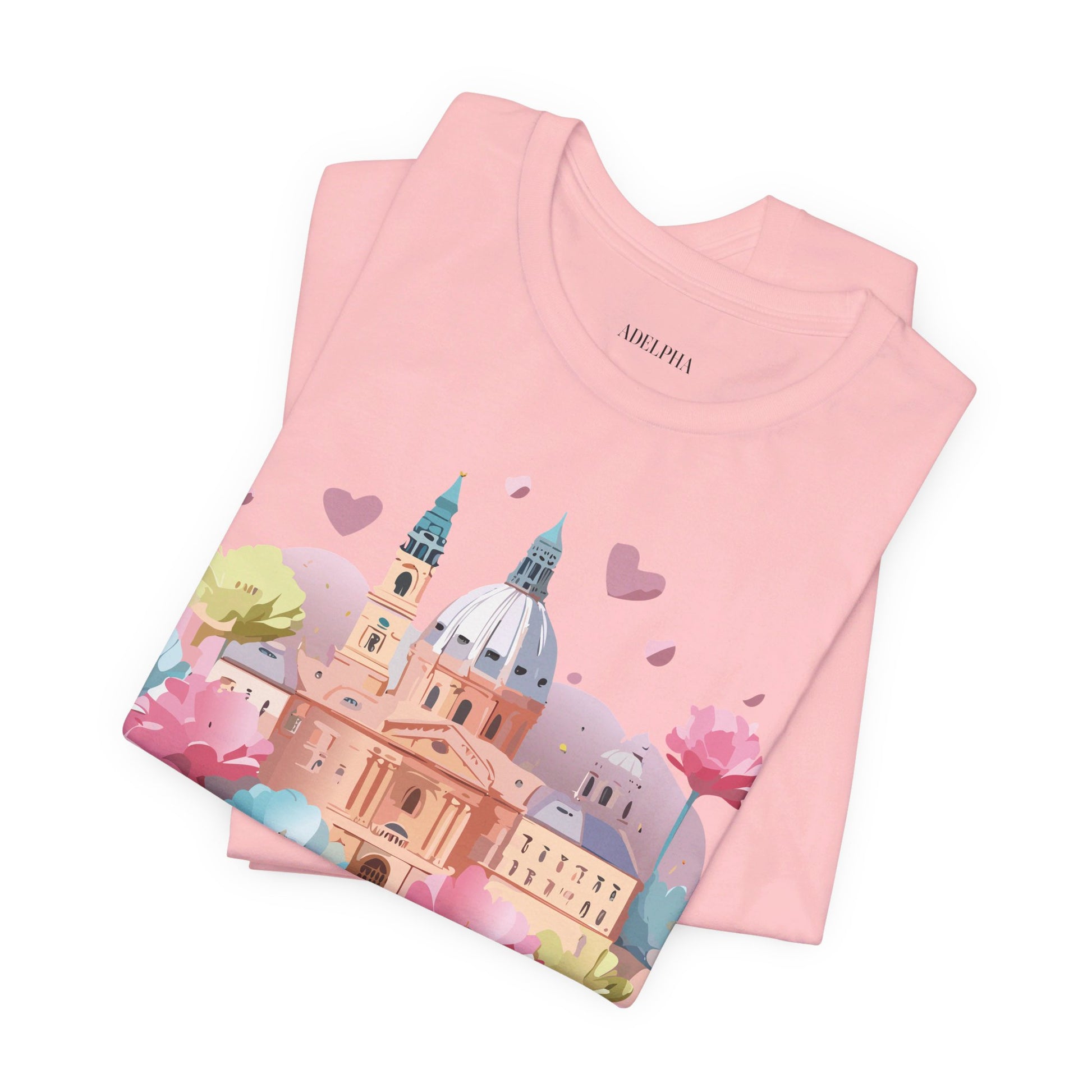 Natural Cotton Tee Shirt - Beautiful Places Collection - Prague Printify