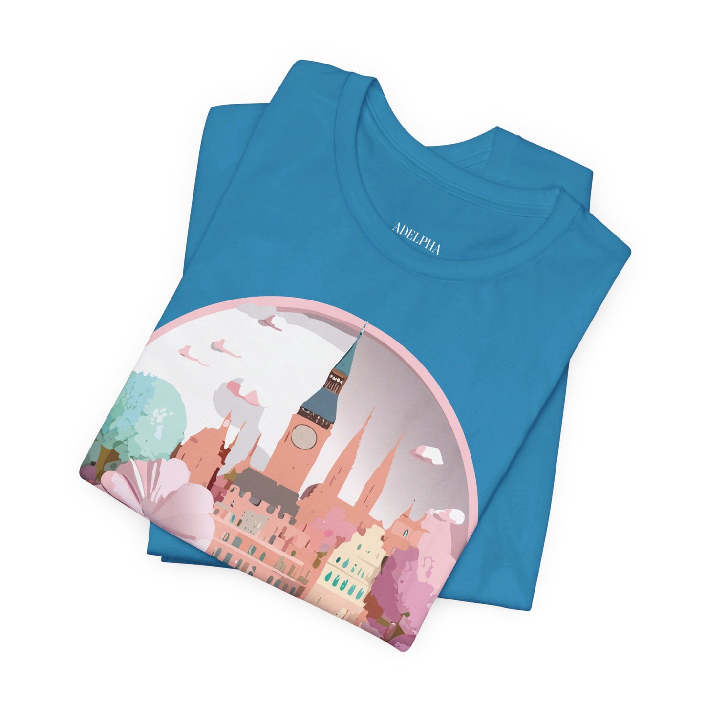 Natural Cotton Tee Shirt - Beautiful Places Collection - Prague Printify