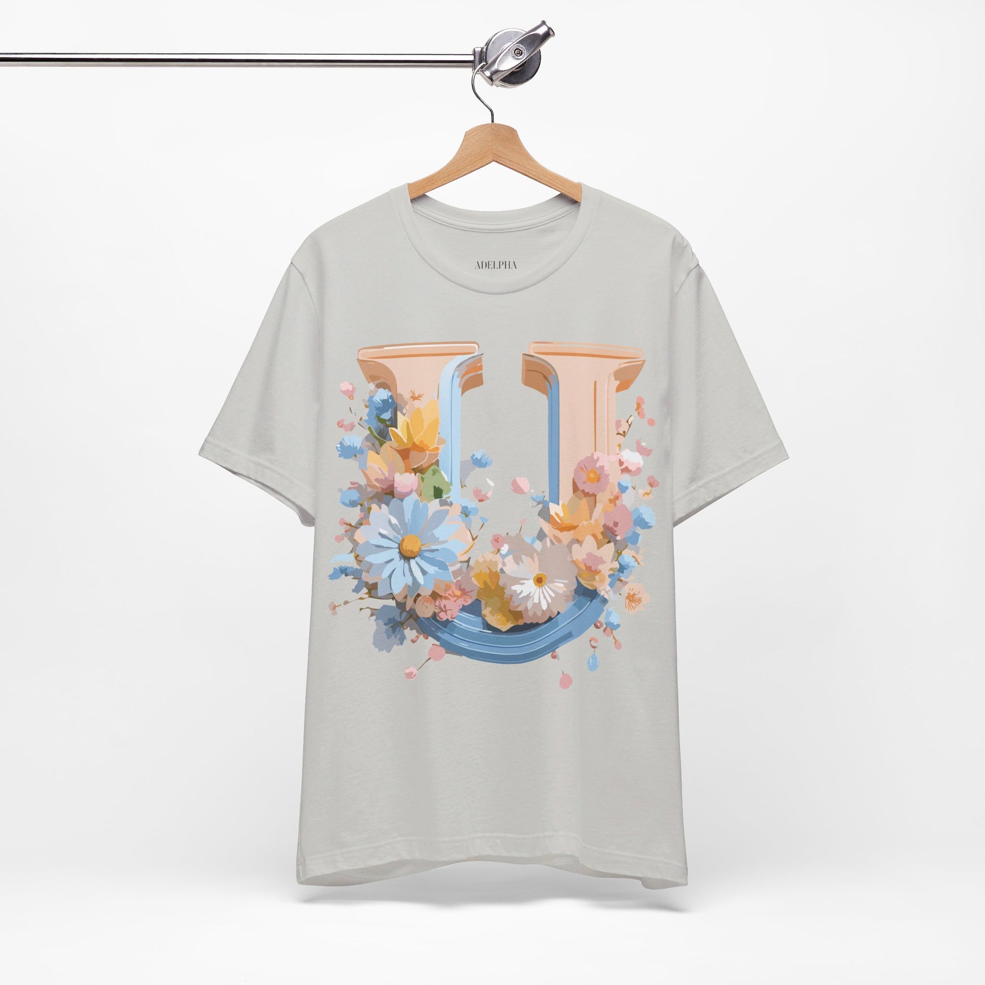 Natural Cotton Tee Shirt - Letters Collection - U Printify