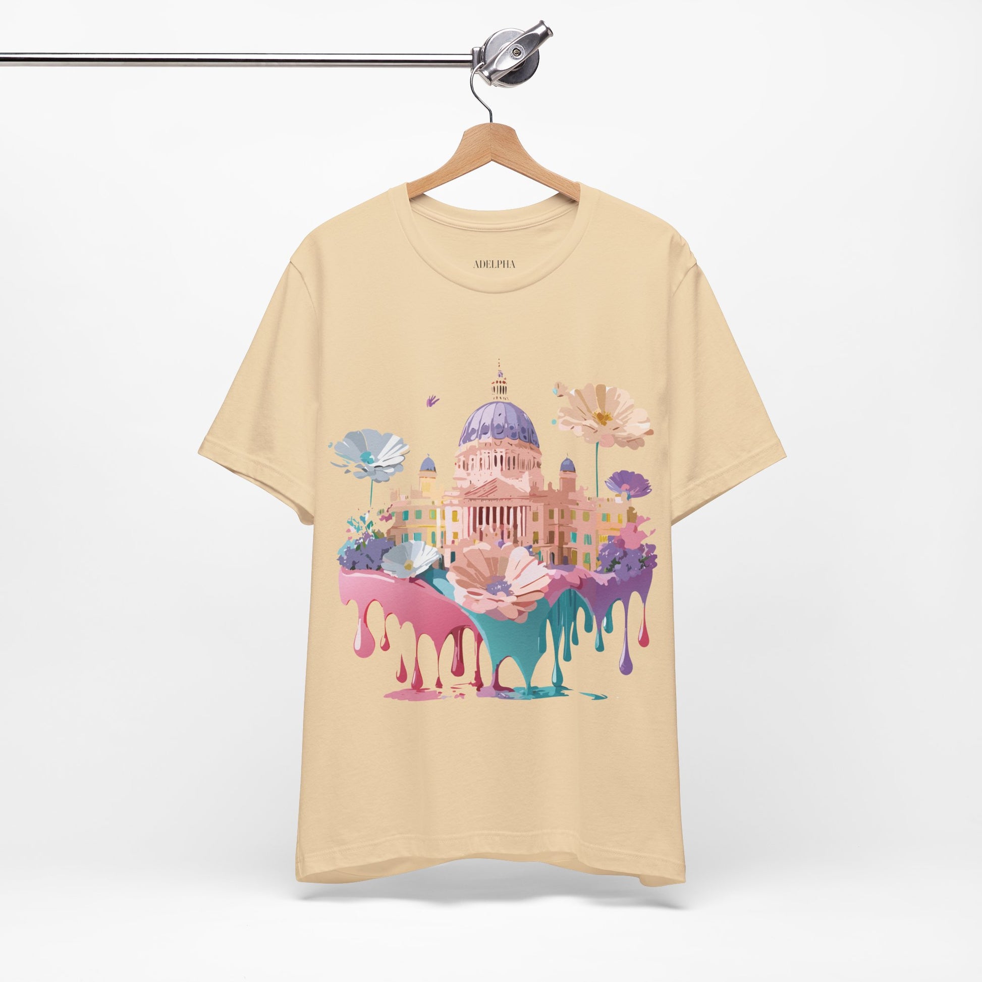 Natural Cotton Tee Shirt - Beautiful Places Collection - Madrid Printify