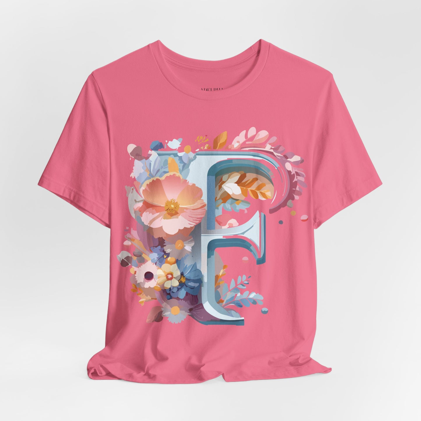 Natural Cotton Tee Shirt - Letters Collection - F Printify