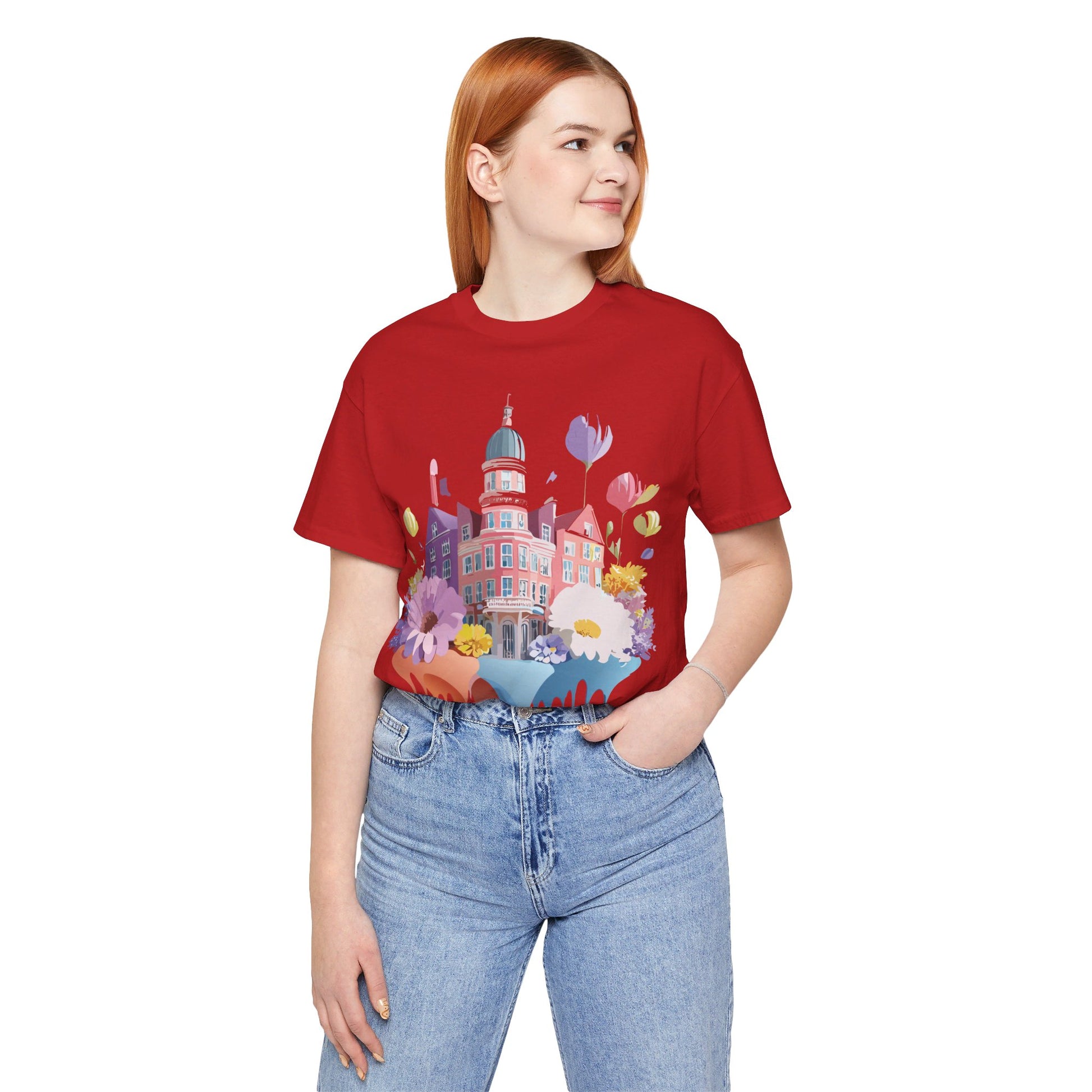 Natural Cotton Tee Shirt - Beautiful Places Collection - Amsterdam Printify