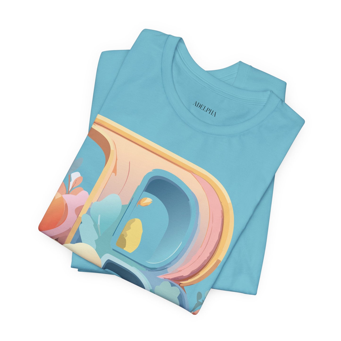 Natural Cotton Tee Shirt - Letters Collection - B Printify