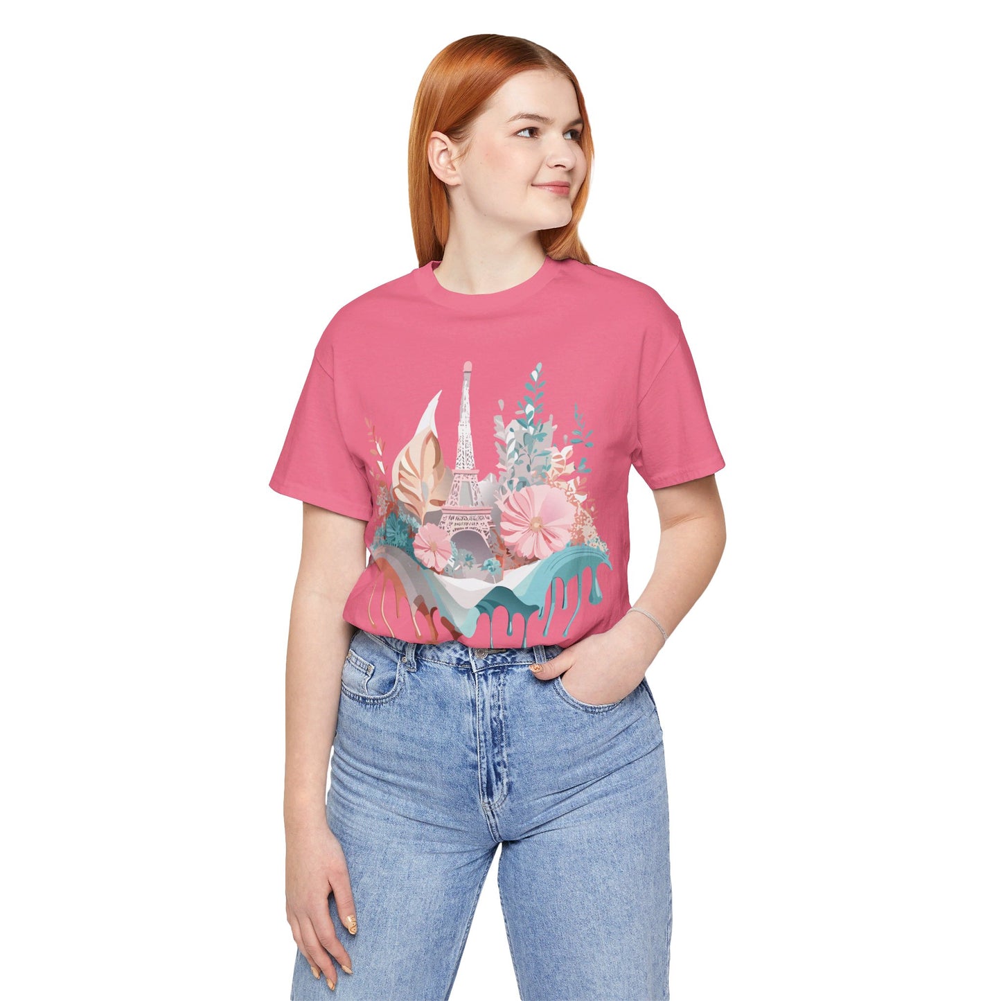 Natural Cotton Tee Shirt - Beautiful Places Collection - Paris Printify