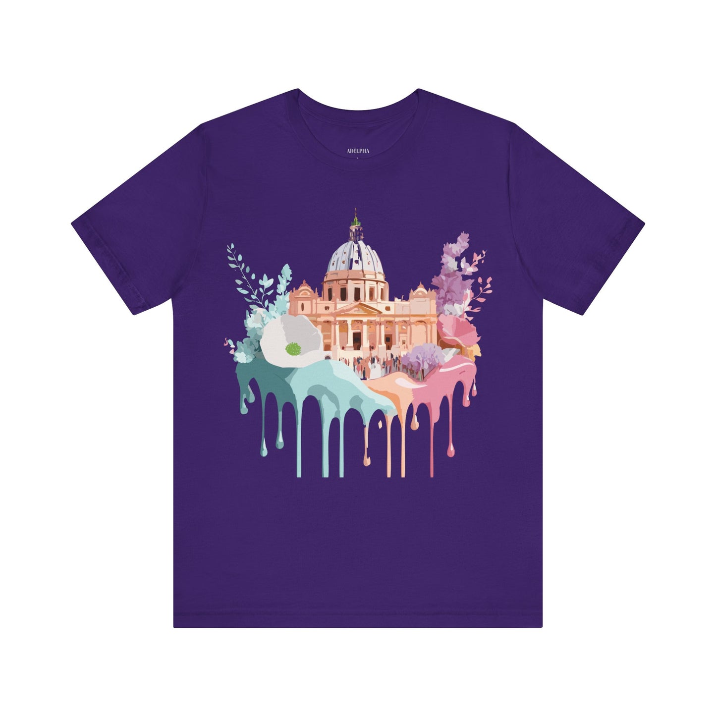 Natural Cotton Tee Shirt - Beautiful Places Collection - Rome Printify