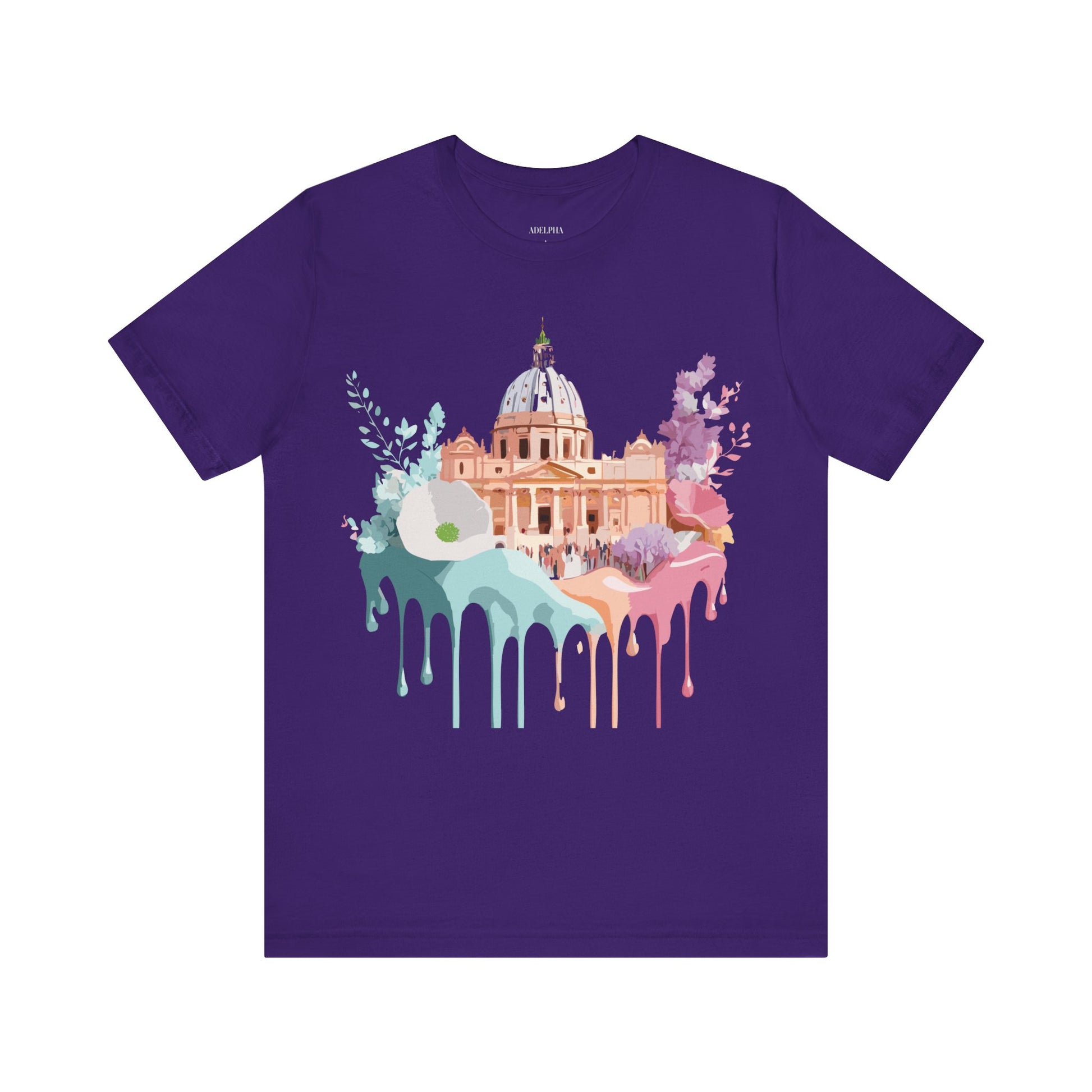 Natural Cotton Tee Shirt - Beautiful Places Collection - Rome Printify