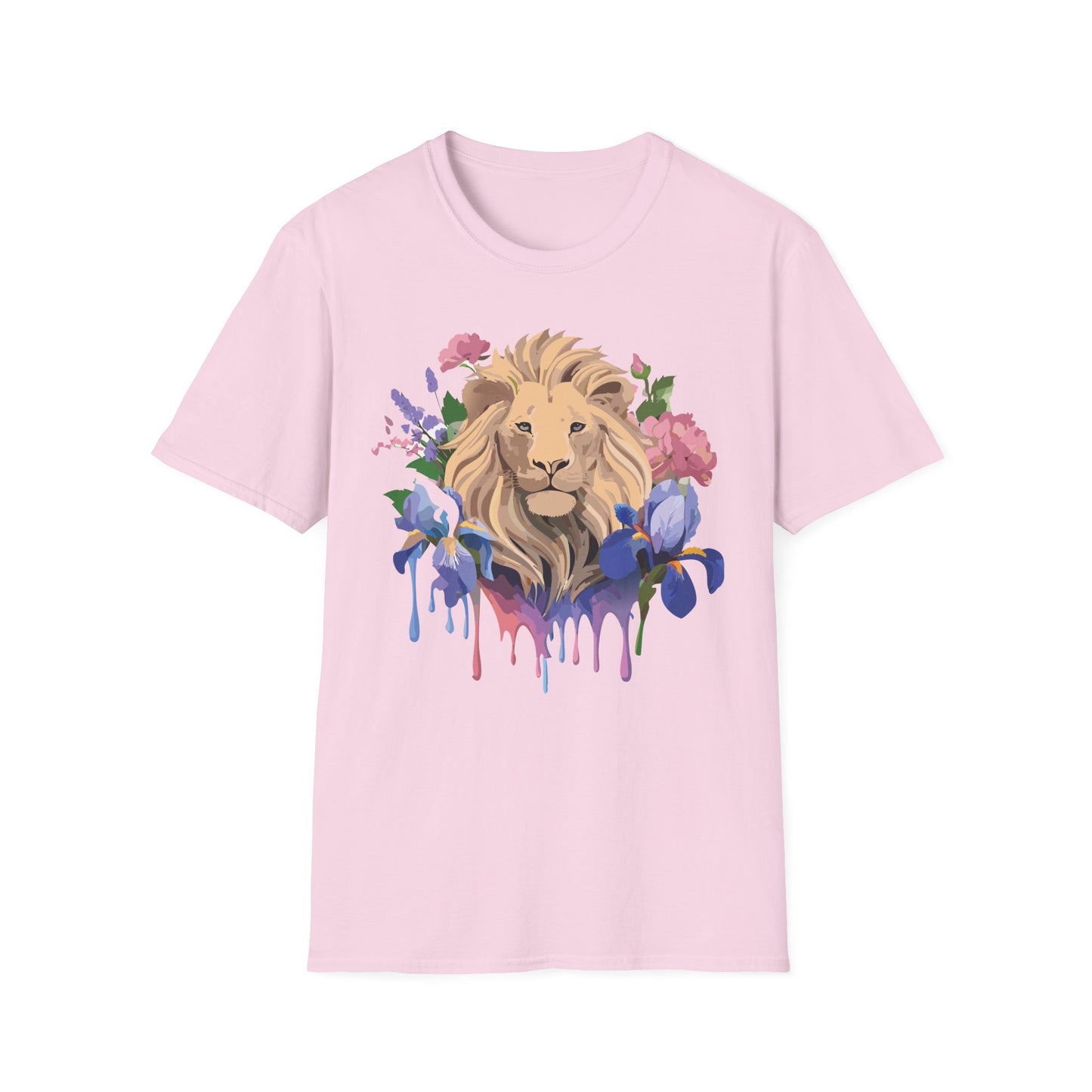 Lion Shirt, Shirt with Lion, Floral Lion Tee, Shirt with Animals
