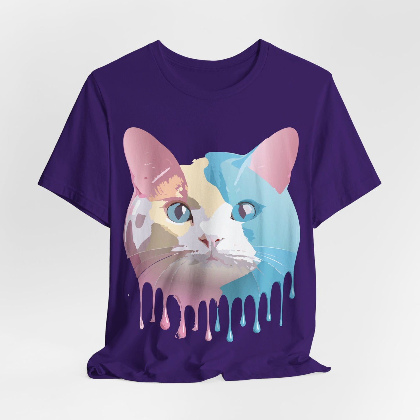 Natural Cotton Tee Shirt with Cat Printify