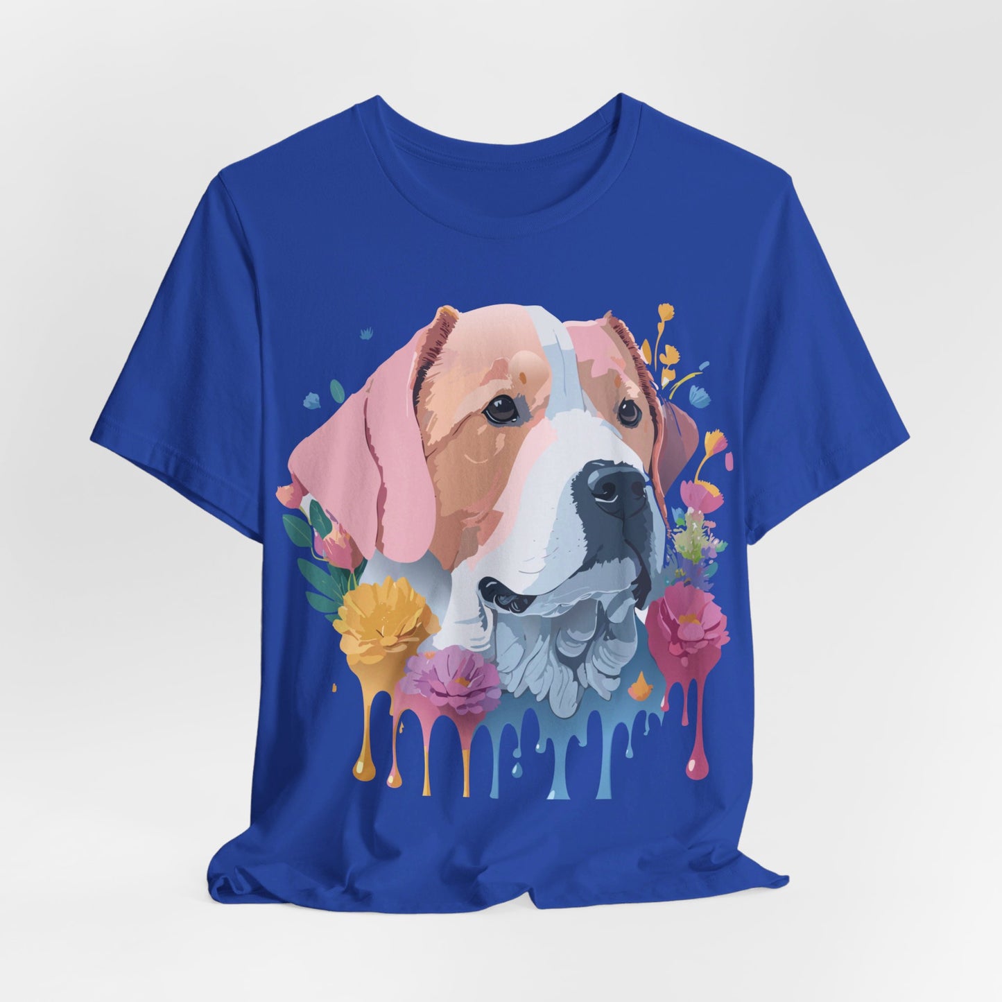 Natural Cotton Tee Shirt with Dog Printify