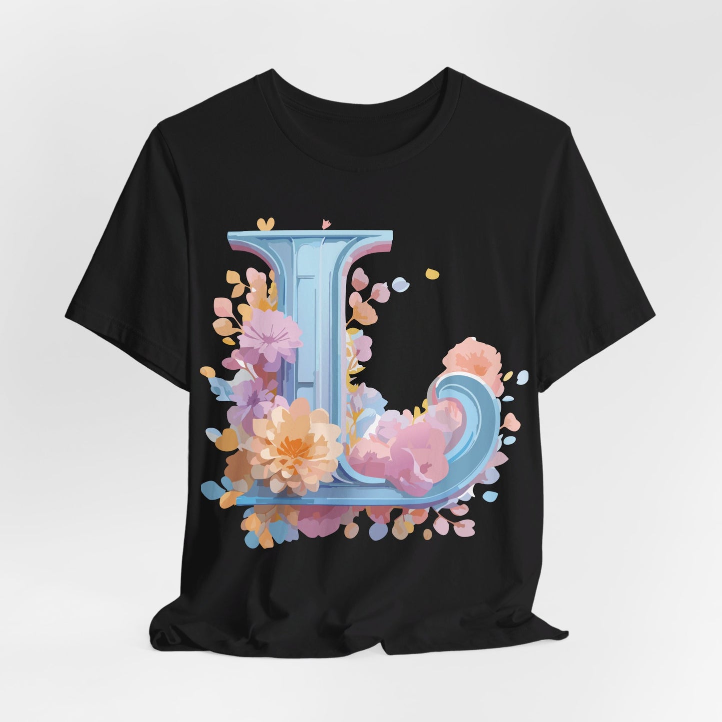 Natural Cotton Tee Shirt - Letters Collection - L Printify