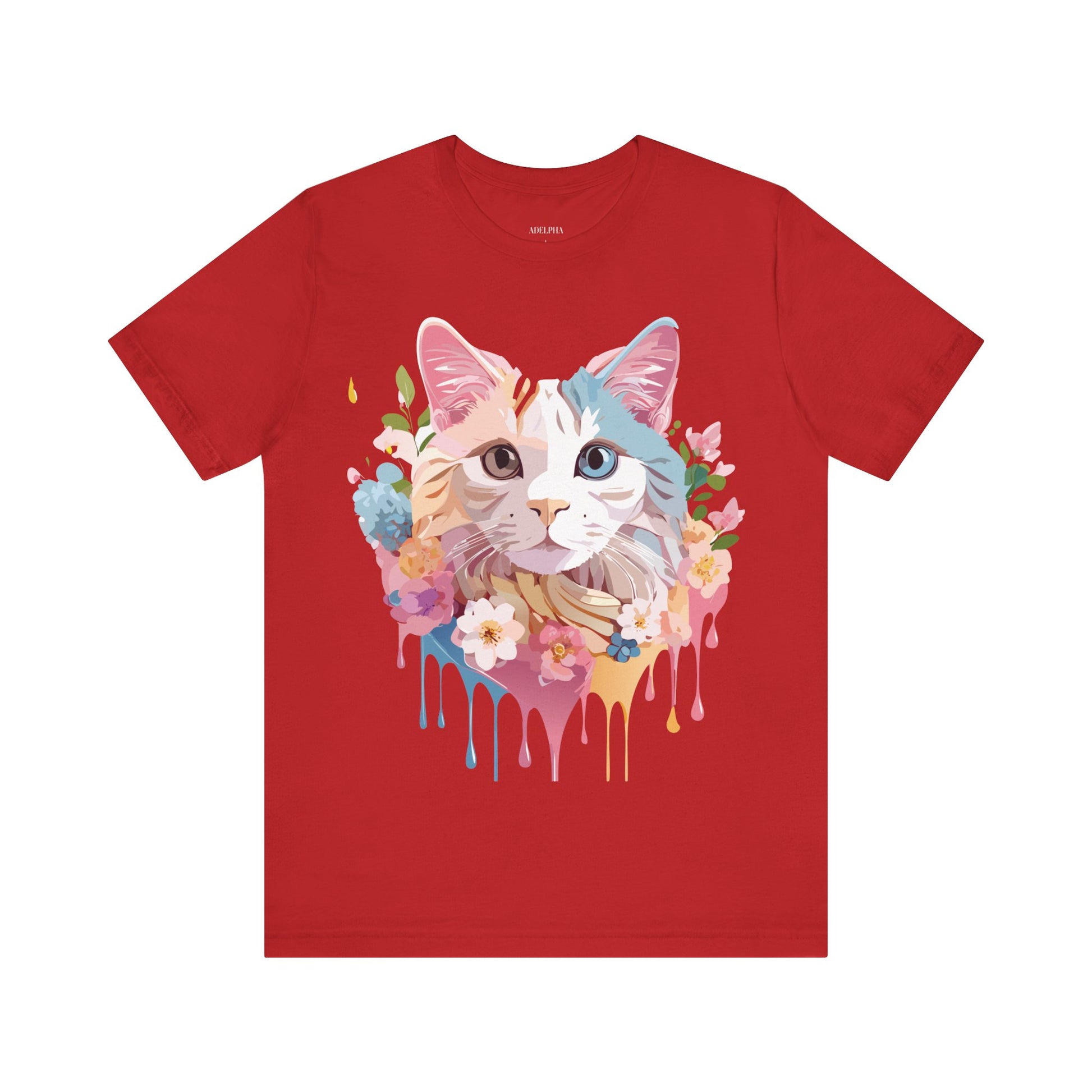 Natural Cotton Tee Shirt with Cat Printify