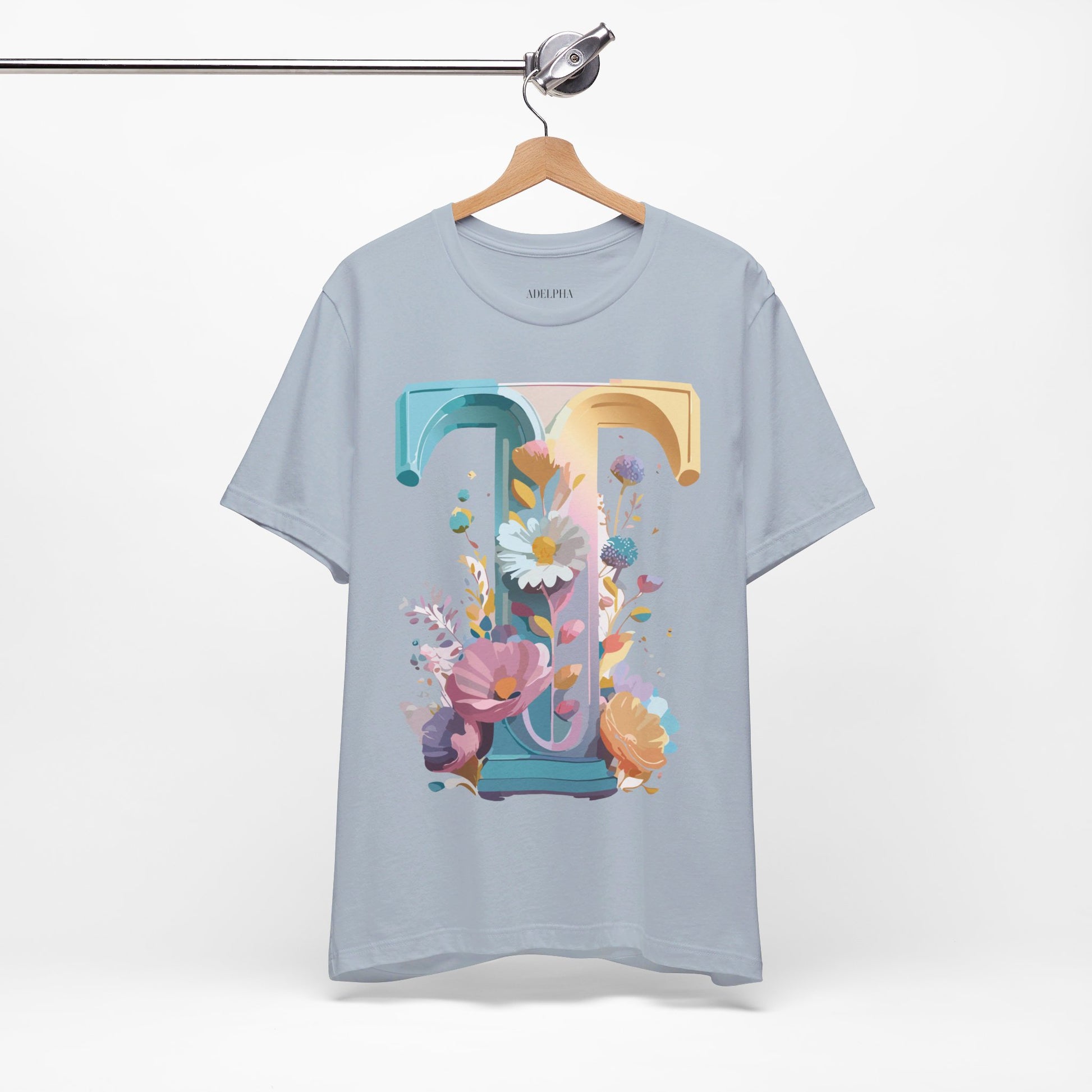 Natural Cotton Tee Shirt - Letters Collection - T Printify