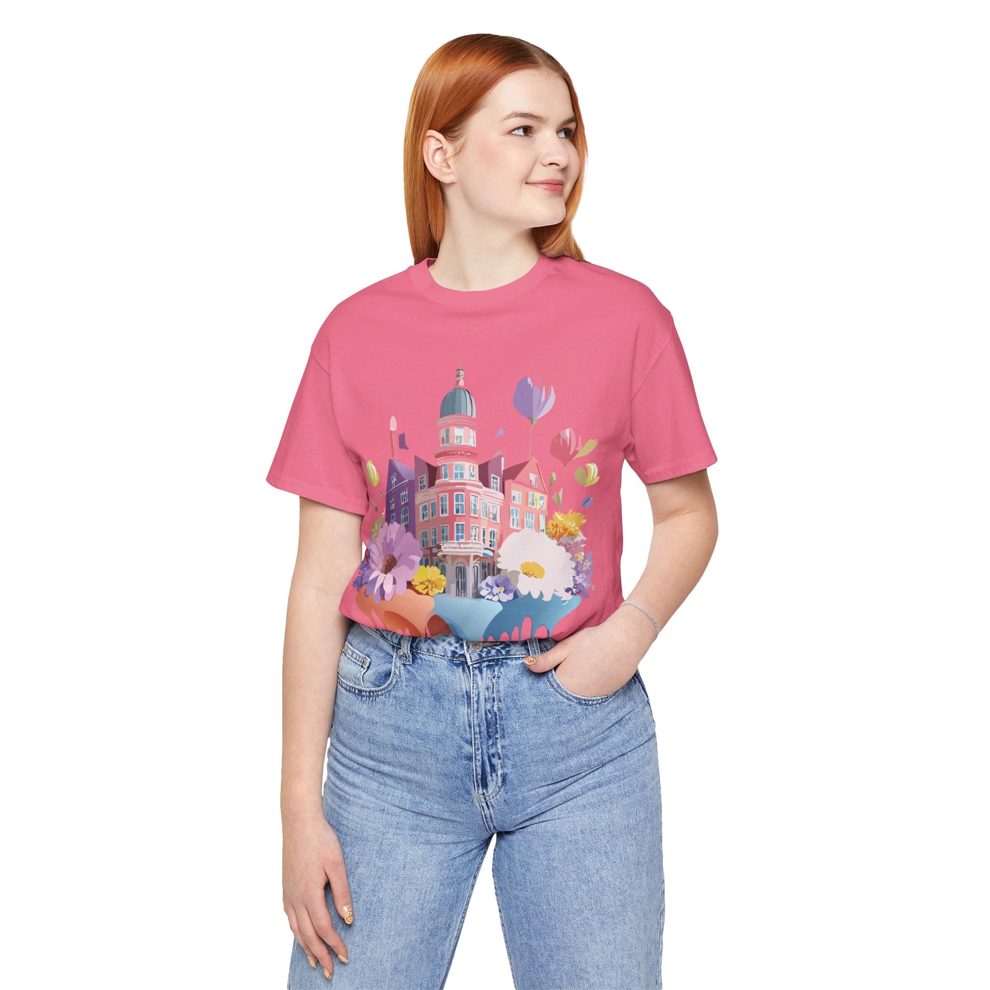 Natural Cotton Tee Shirt - Beautiful Places Collection - Amsterdam Printify