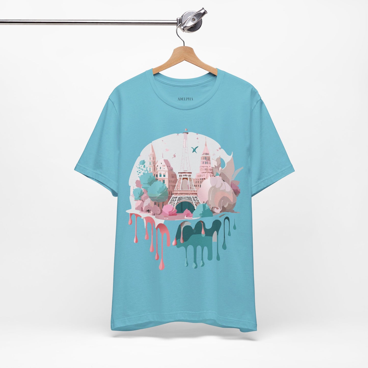 Natural Cotton Tee Shirt - Beautiful Places Collection - Paris Printify