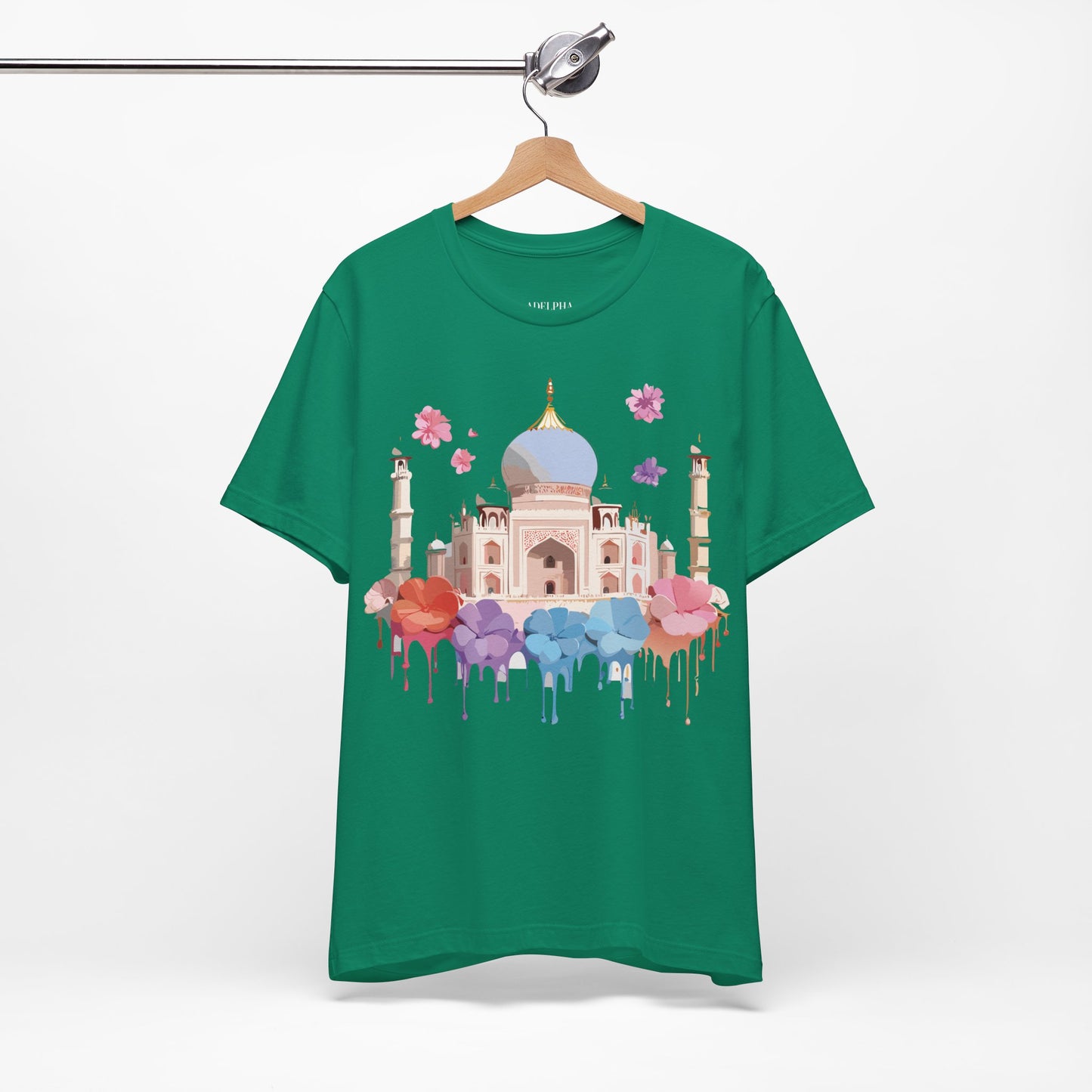 Natural Cotton Tee Shirt - Taj Mahal, India Printify