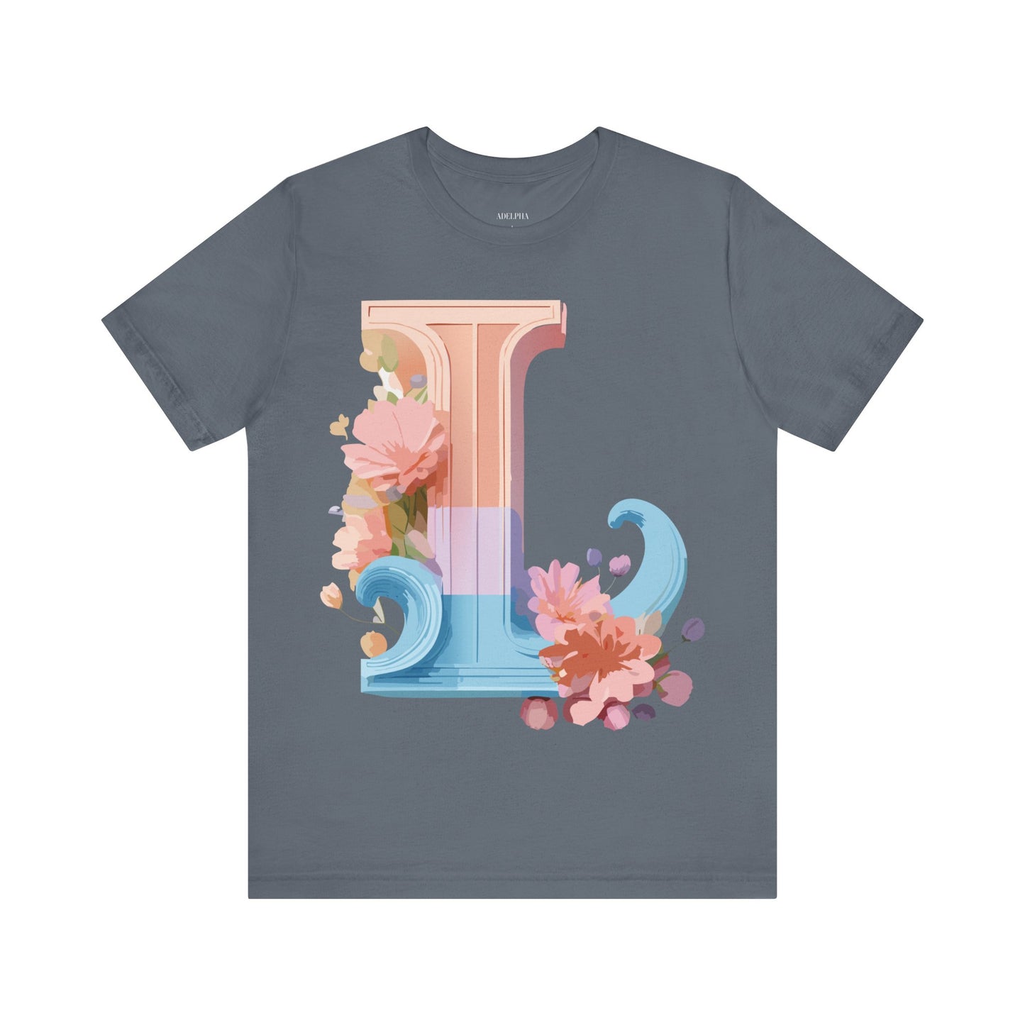 Natural Cotton Tee Shirt - Letters Collection - L Printify