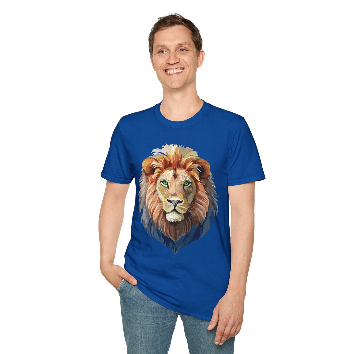 Lion Shirt, Shirt with Lion, Floral Lion Tee, Shirt with Animals