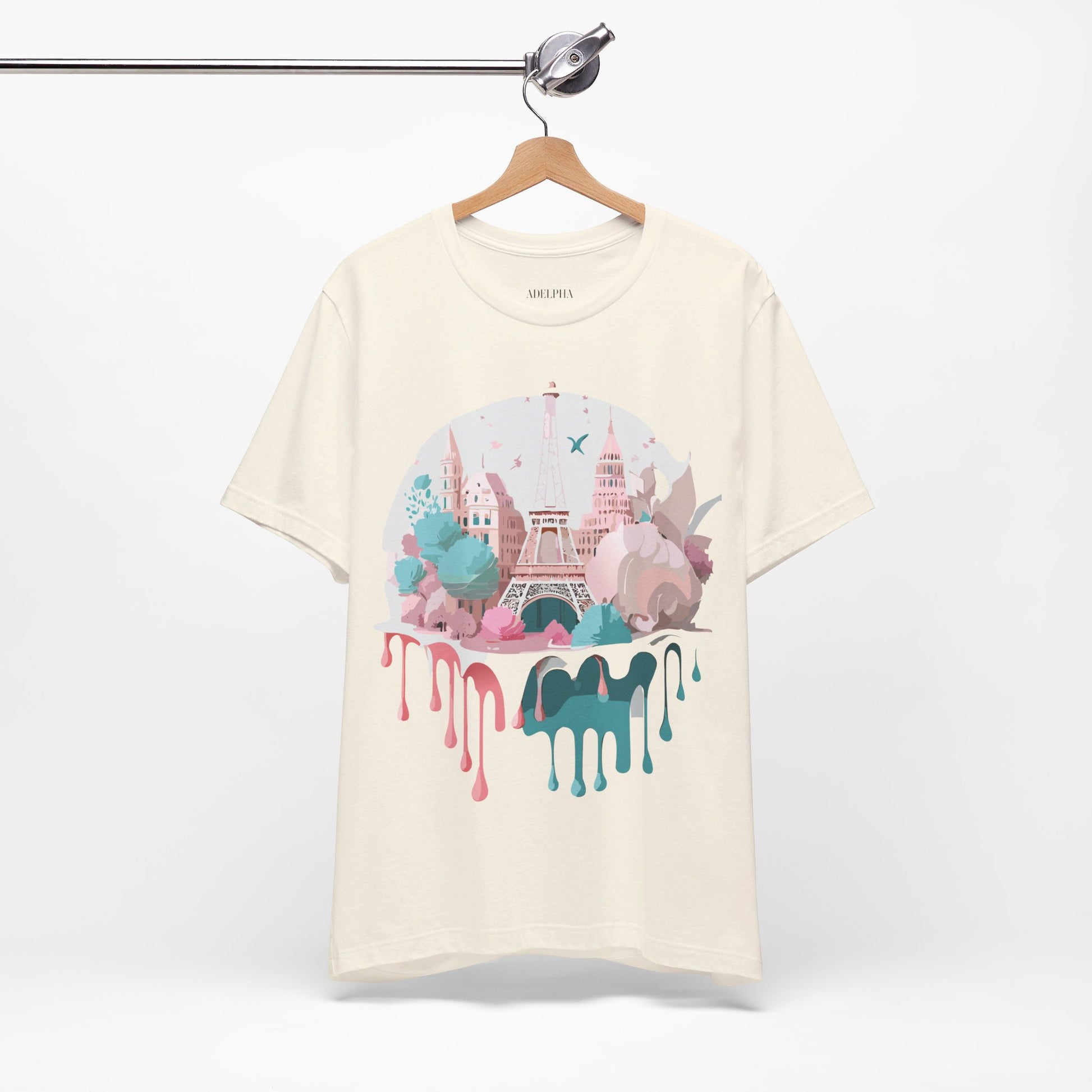 Natural Cotton Tee Shirt - Beautiful Places Collection - Paris Printify