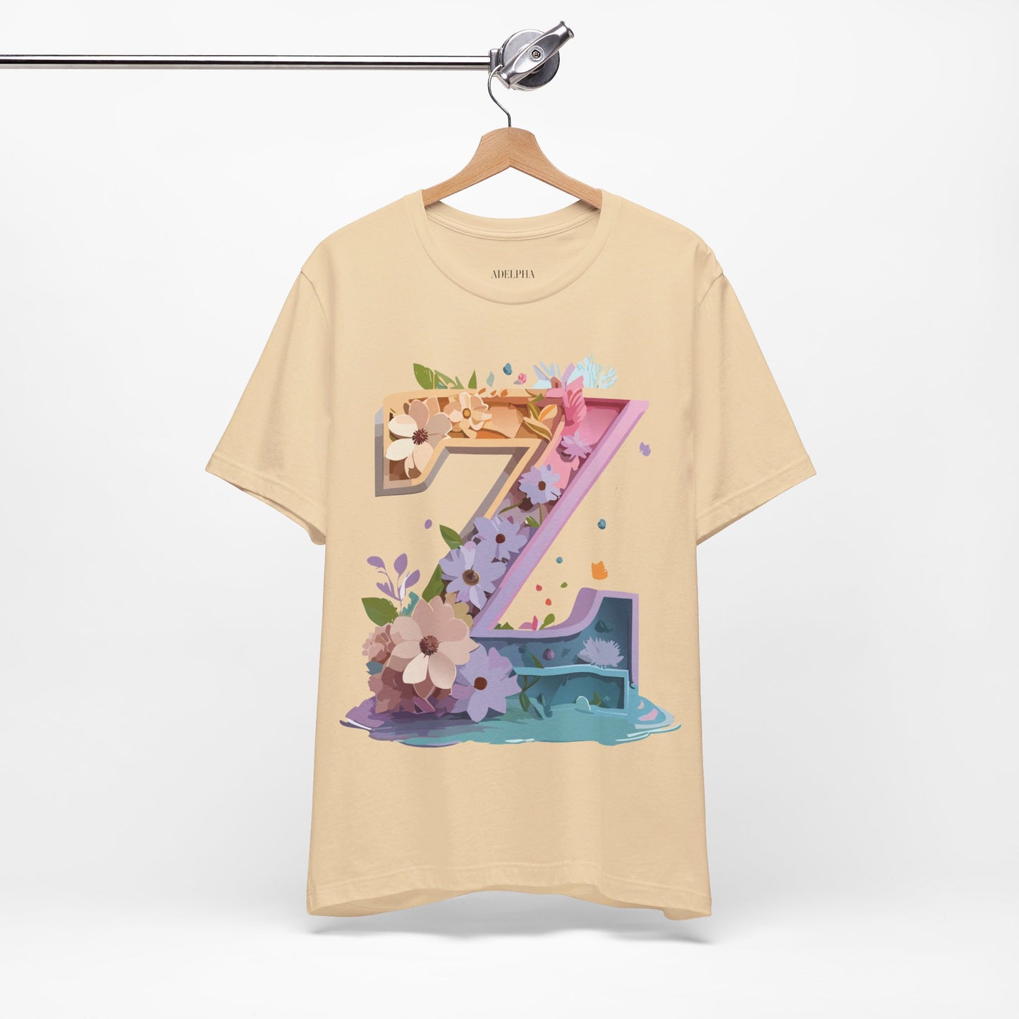 Natural Cotton Tee Shirt - Letters Collection - Z Printify