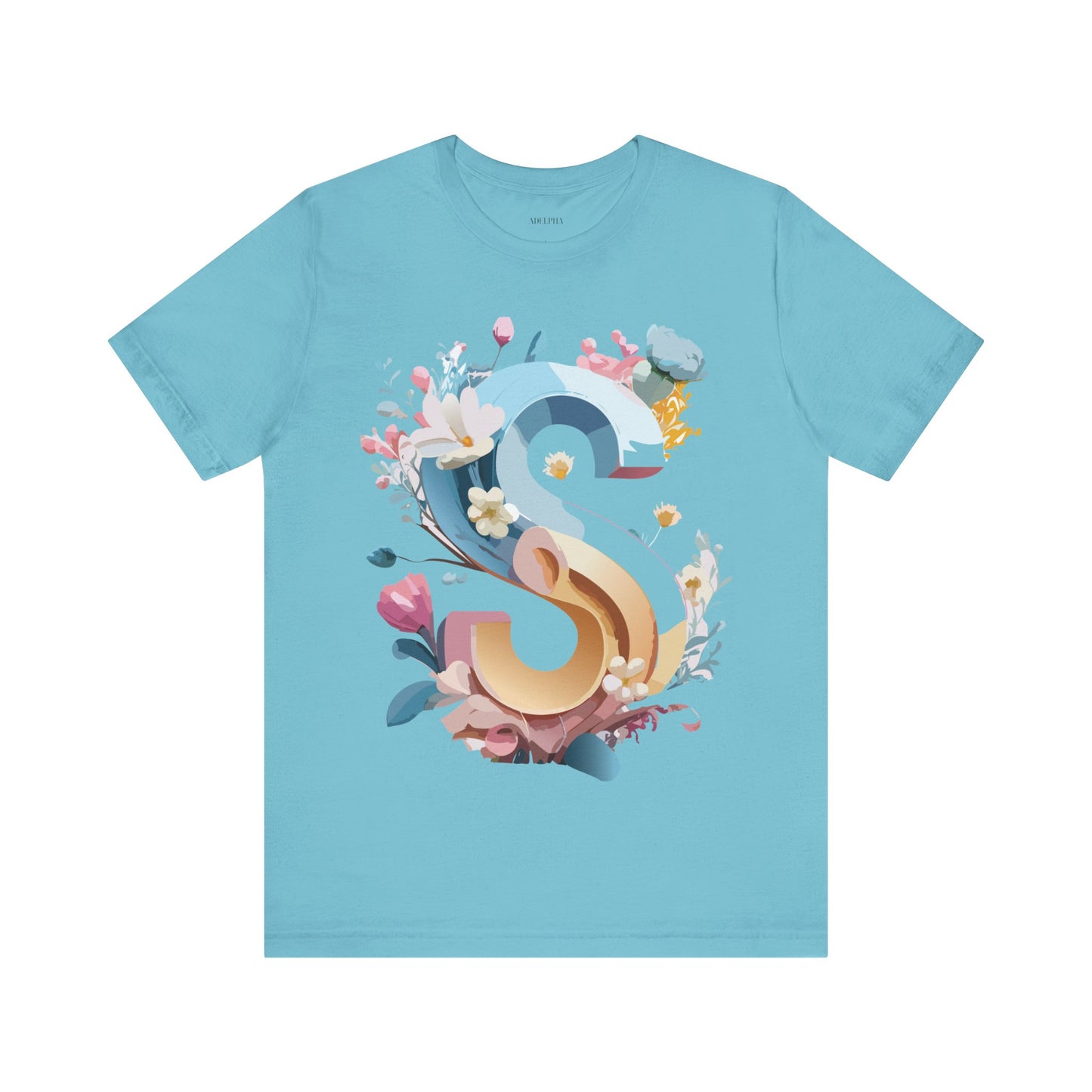 Natural Cotton Tee Shirt - Letters Collection - S Printify