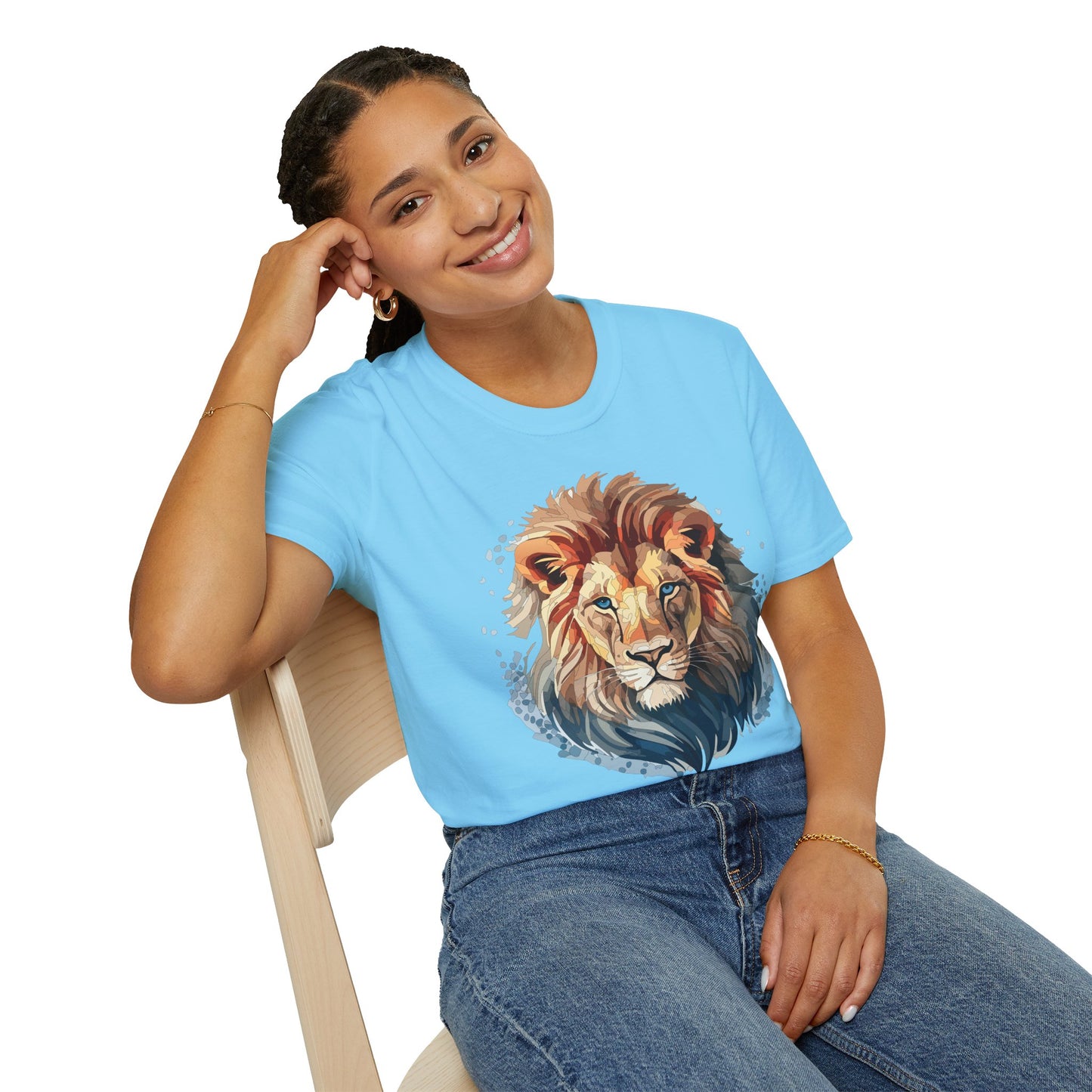 Lion Shirt, Shirt with Lion, Floral Lion Tee, Shirt with Animals
