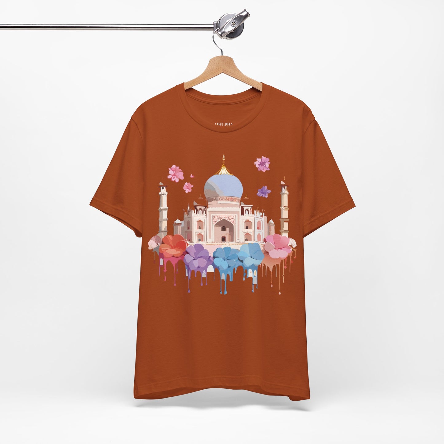 Natural Cotton Tee Shirt - Taj Mahal, India Printify