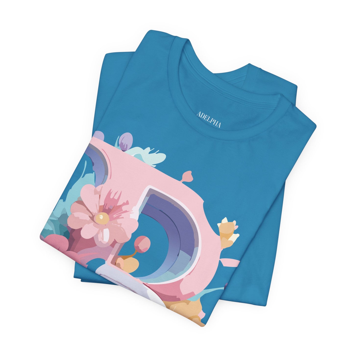 Natural Cotton Tee Shirt - Letters Collection - B Printify