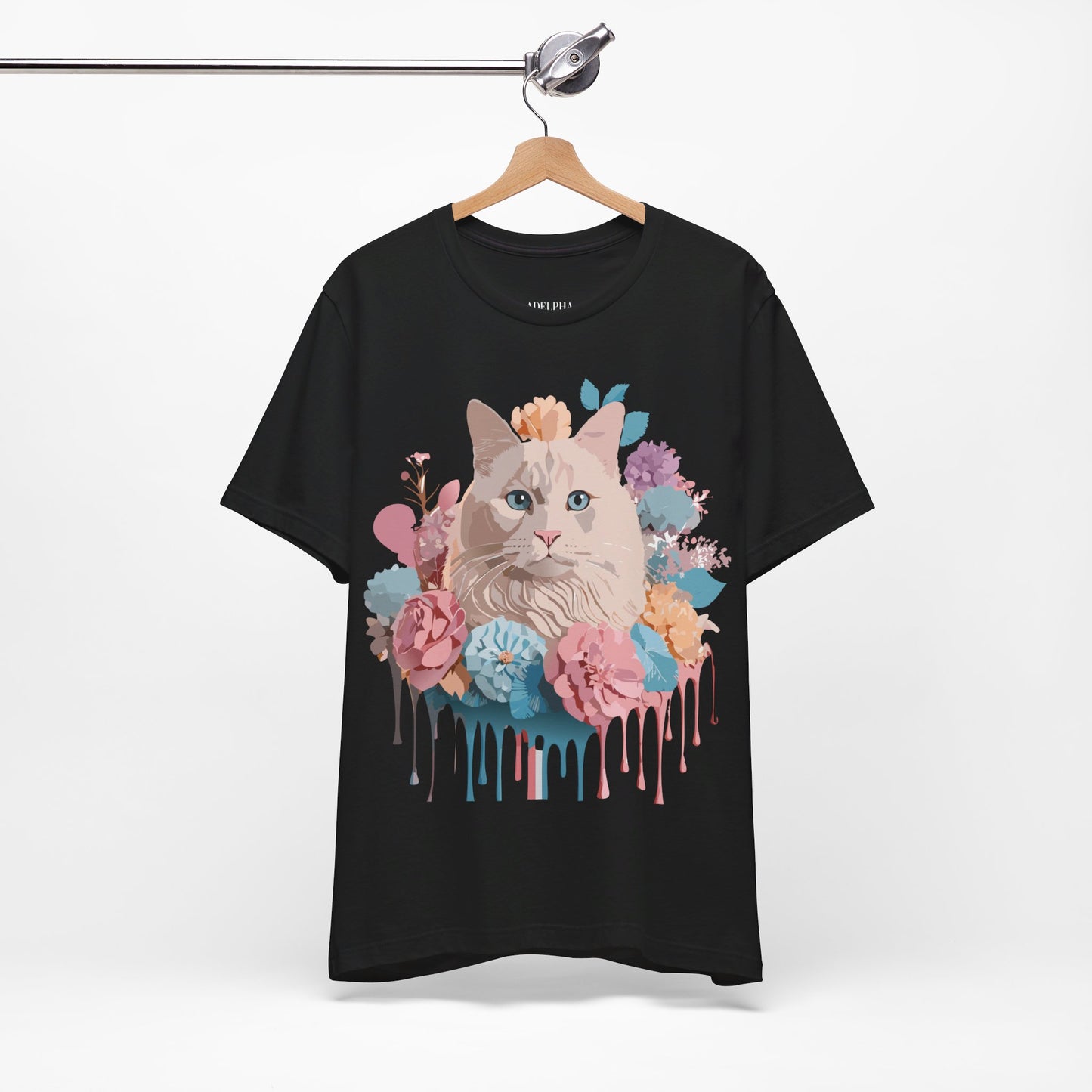 Natural Cotton Tee Shirt with Cat Printify