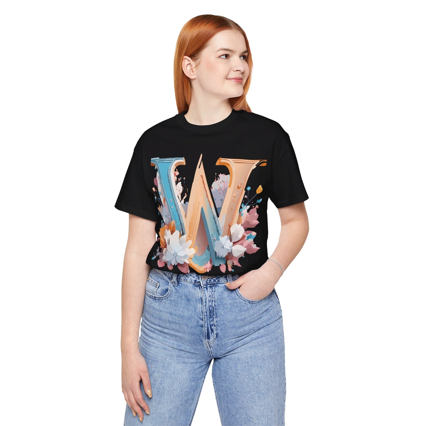 Natural Cotton Tee Shirt - Letters Collection - W Printify