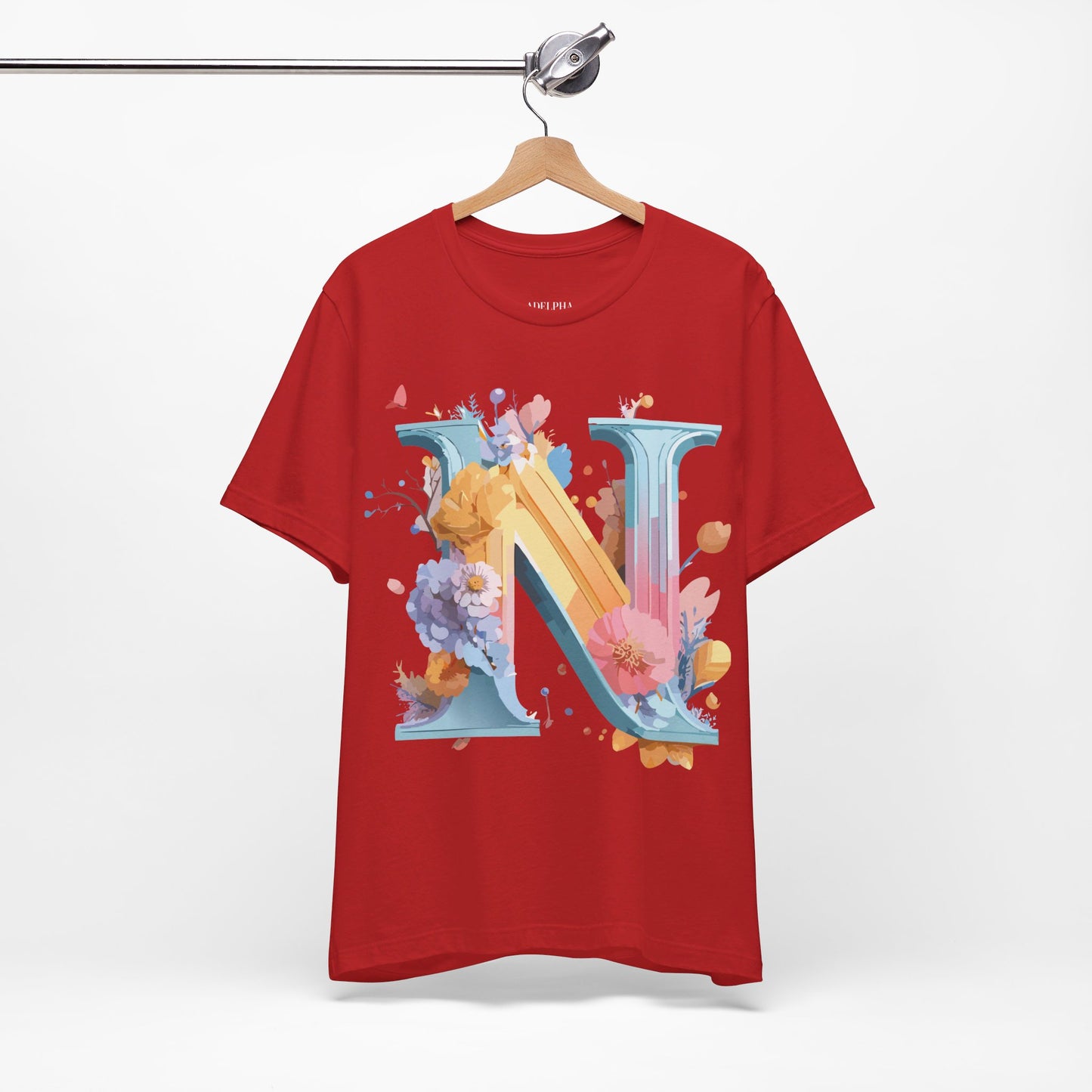 Natural Cotton Tee Shirt - Letters Collection - N Printify