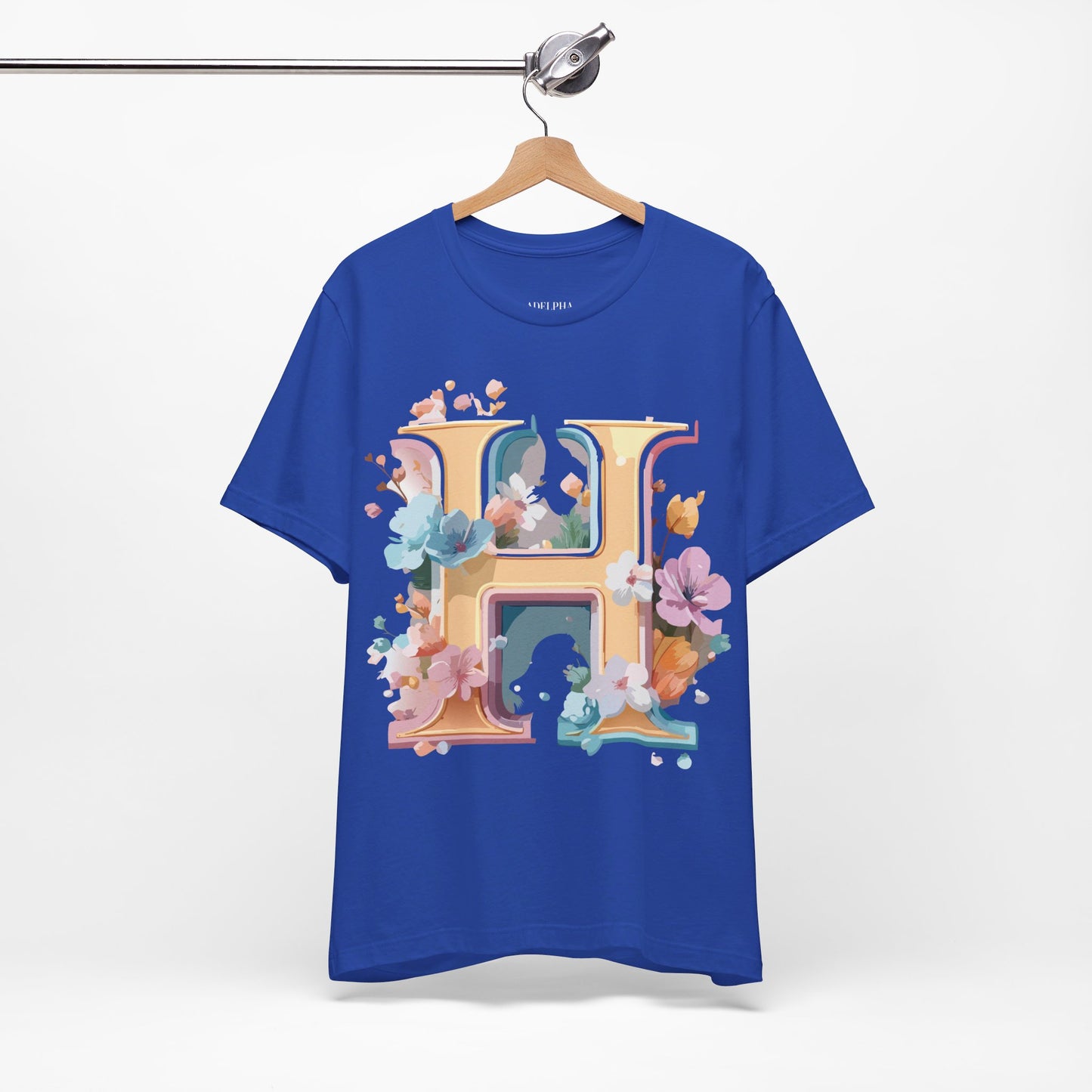 Natural Cotton Tee Shirt - Letters Collection - H Printify