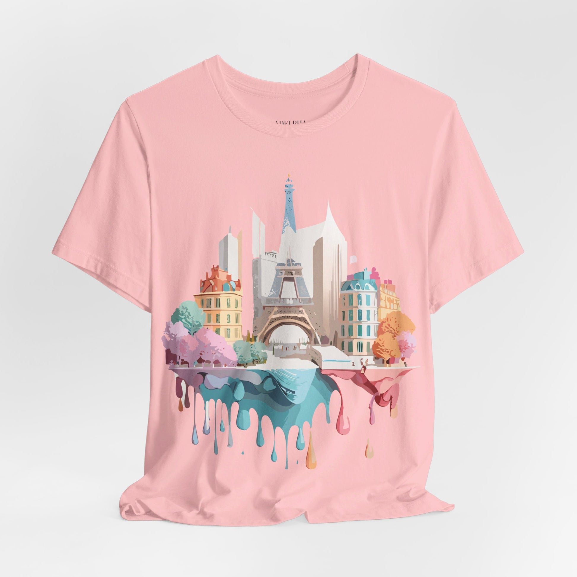 Natural Cotton Tee Shirt - Beautiful Places Collection - Paris Printify