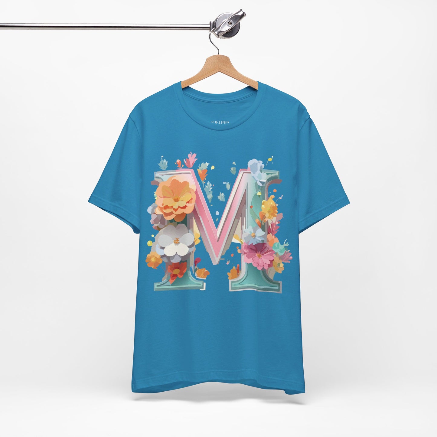 Natural Cotton Tee Shirt - Letters Collection - M Printify