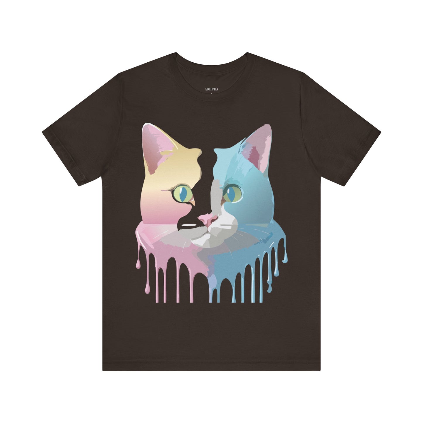 Natural Cotton Tee Shirt with Cat Printify