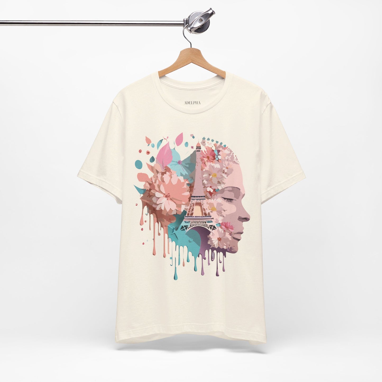 Natural Cotton Tee Shirt - Beautiful Places Collection - Paris Printify