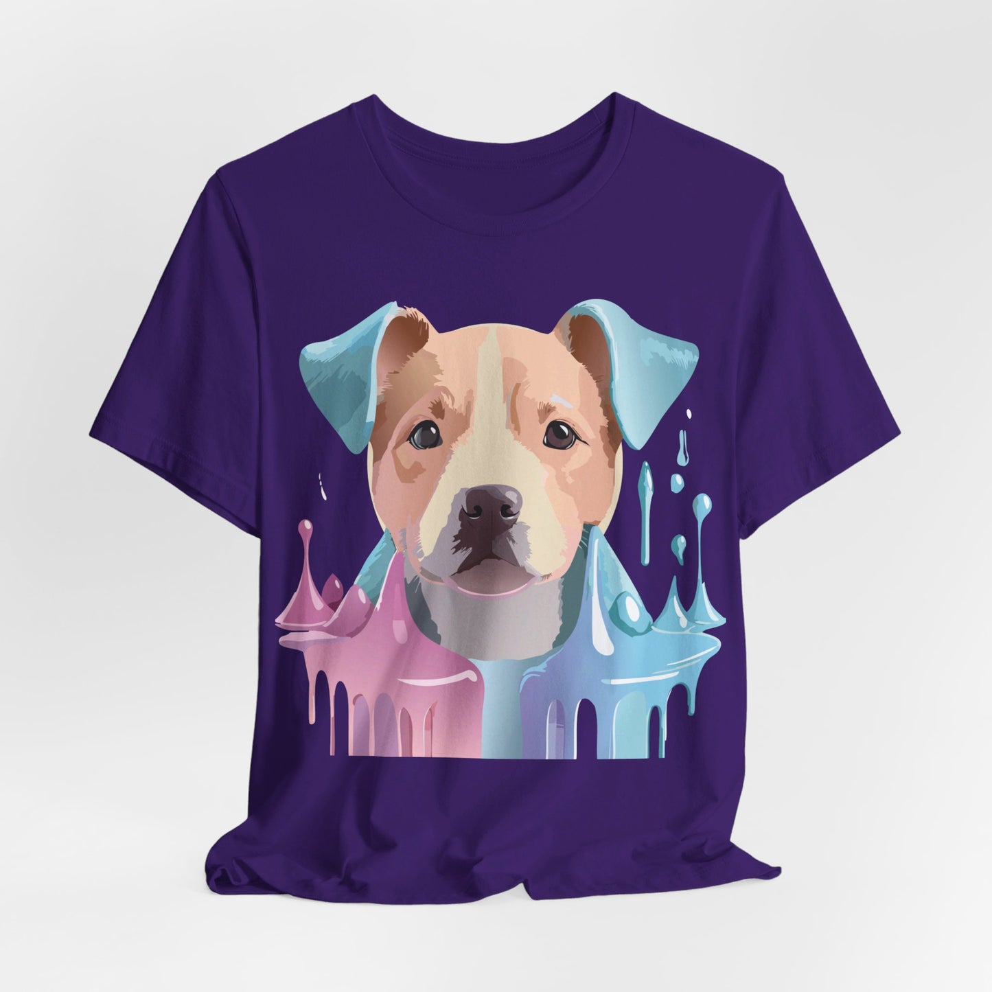 Natural Cotton Tee Shirt with Dog Printify