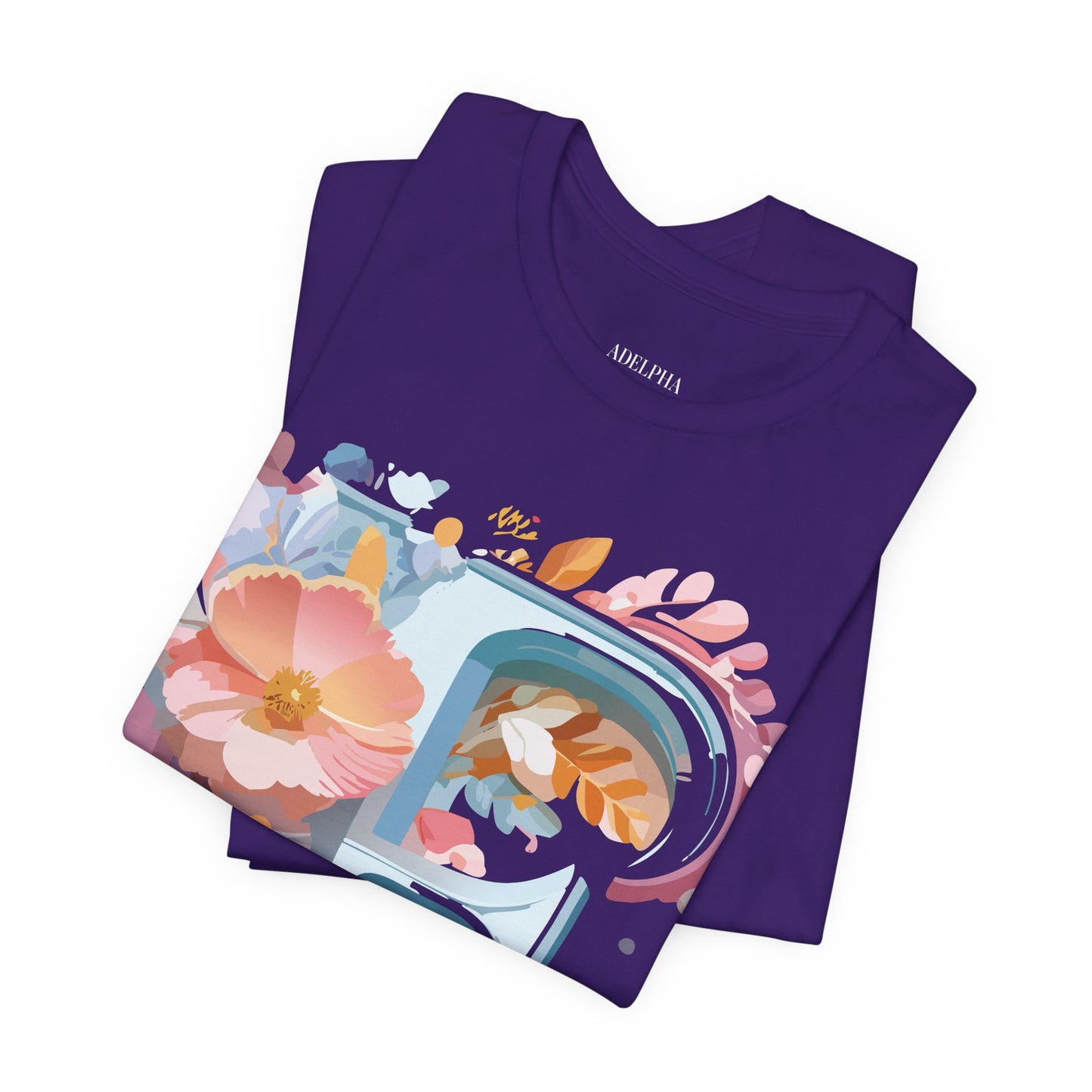 Natural Cotton Tee Shirt - Letters Collection - F Printify