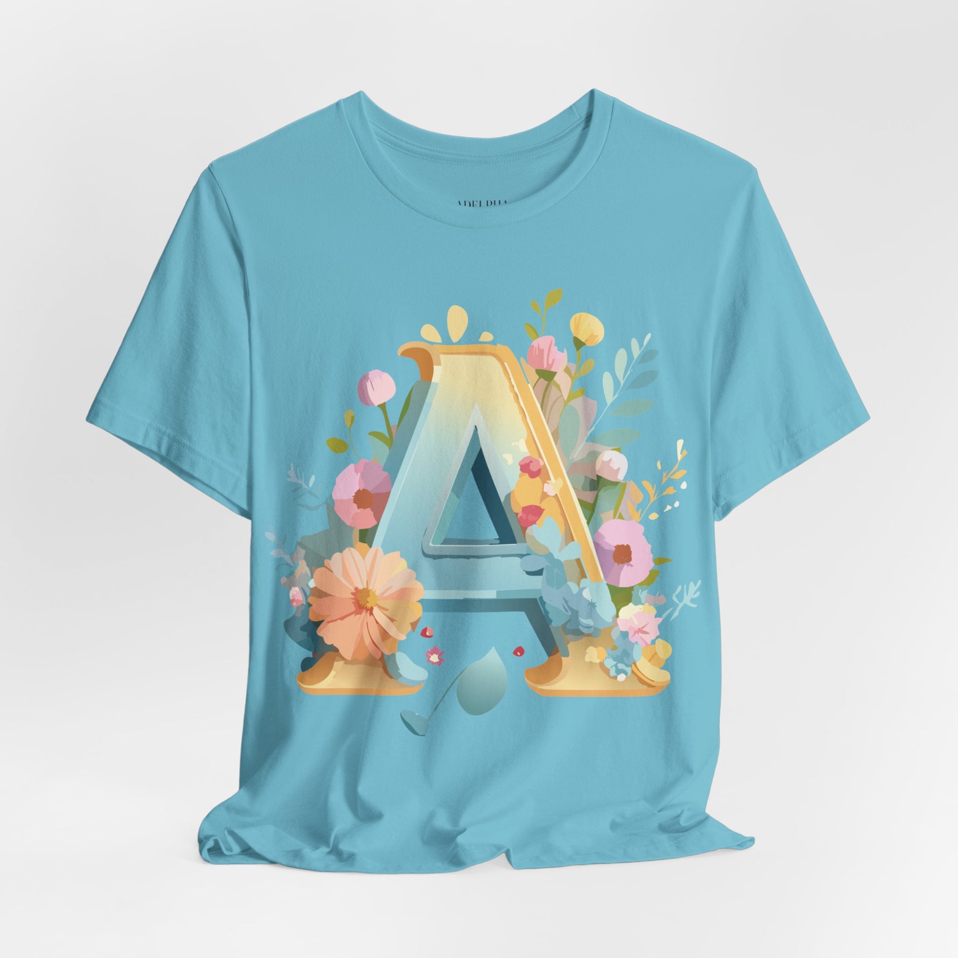 Natural Cotton Tee Shirt - Letters Collection - A Printify