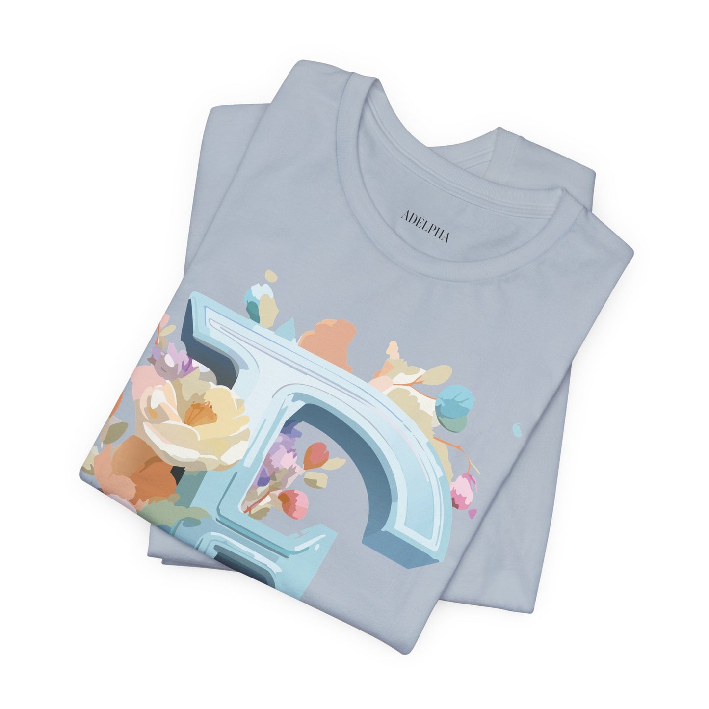 Natural Cotton Tee Shirt - Letters Collection - E Printify