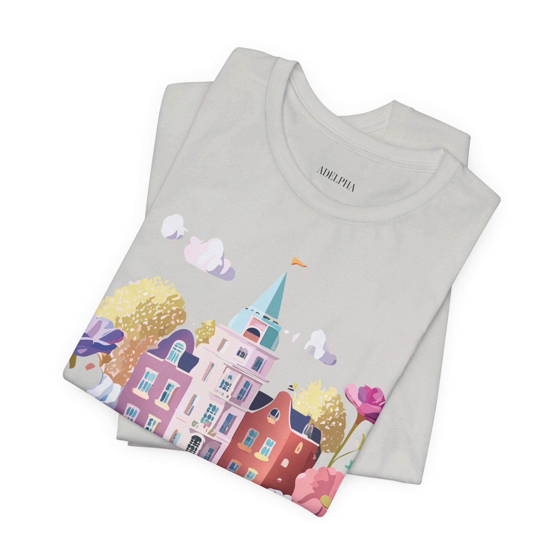 Natural Cotton Tee Shirt - Beautiful Places Collection - Amsterdam Printify